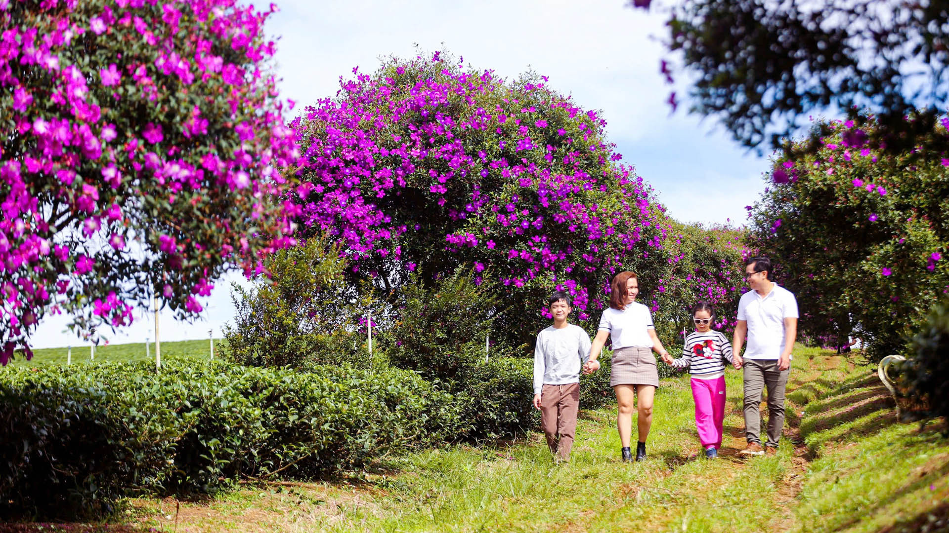 Nhiều du khách đưa cả gia đình đến để trải nghiệm. “Chúng tôi đưa các con đến đây với mong muốn các con sẽ hiểu biết hơn về vùng nông thôn, được hòa mình vào thiên nhiên và thêm yêu những vùng quê của đất nước mình”, du khách đến từ thành phố Đà Lạt chia sẻ.