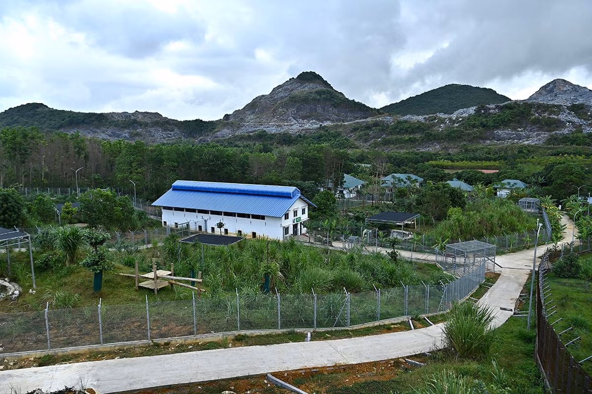 Một góc cơ sở bảo tồn gấu Ninh Bình.