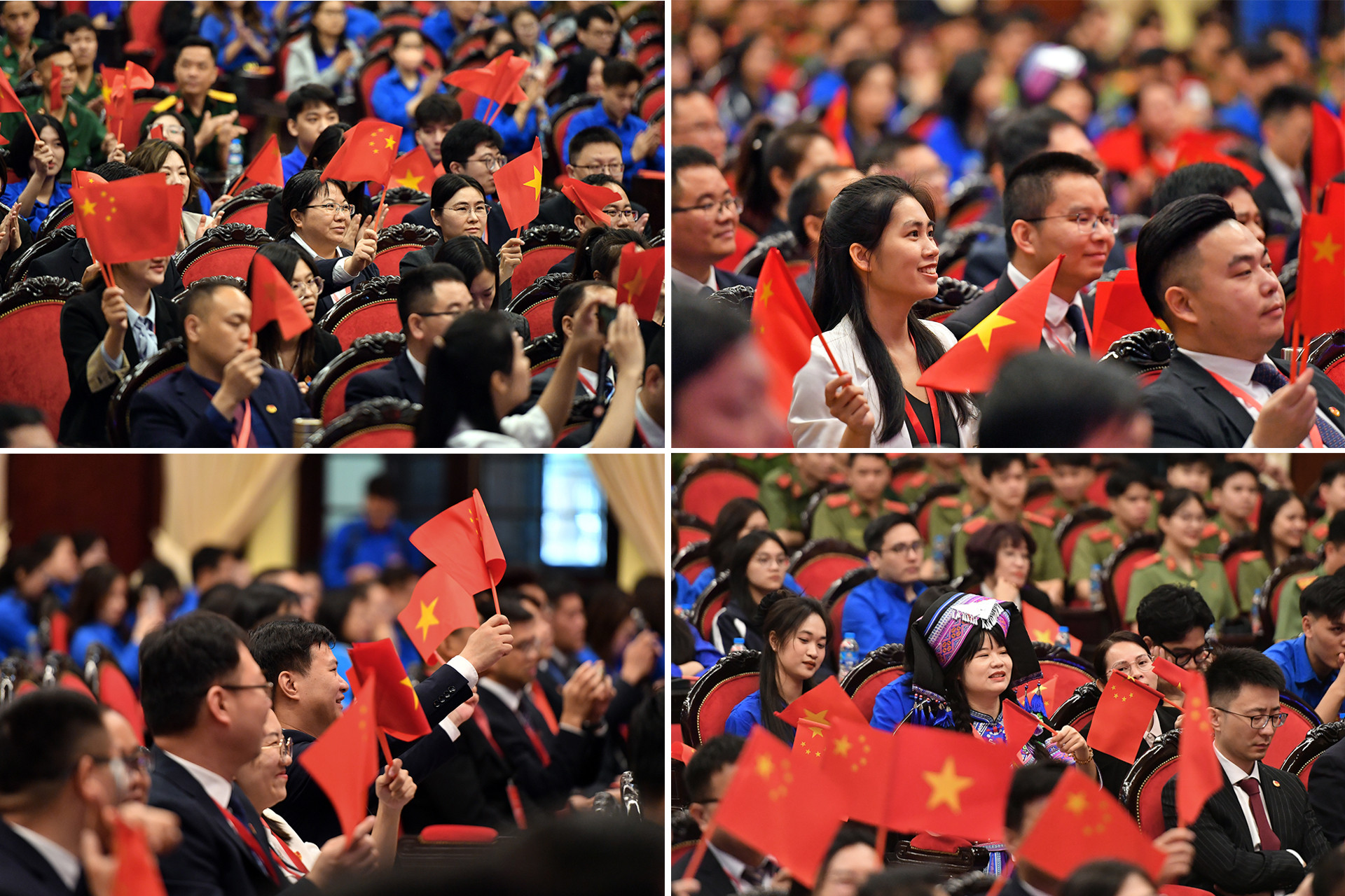 Các đại biểu Việt Nam và Trung Quốc hòa chung không khí thân mật, tươi vui tại buổi lễ.