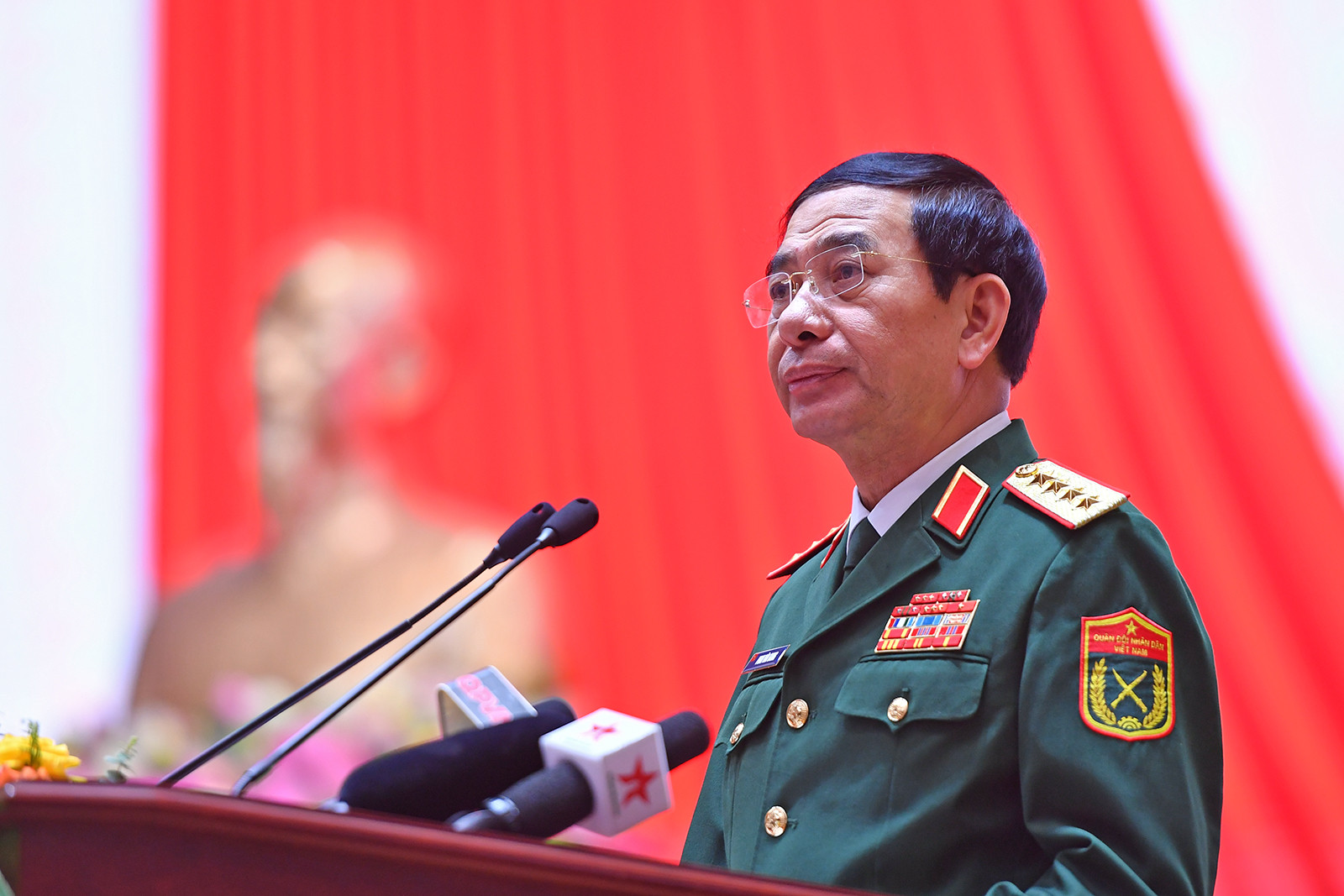 Đại tướng Phan Văn Giang phát biểu ý kiến tại chương trình.