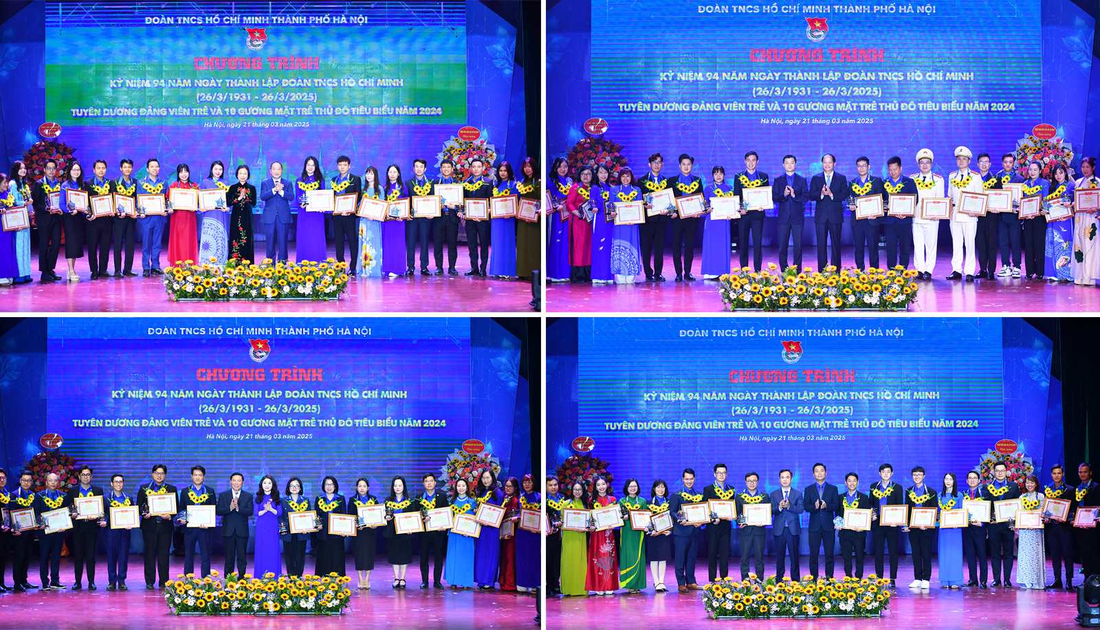 Ban tổ chức tuyên dương các đảng viên trẻ tiêu biểu Thủ đô năm 2024.