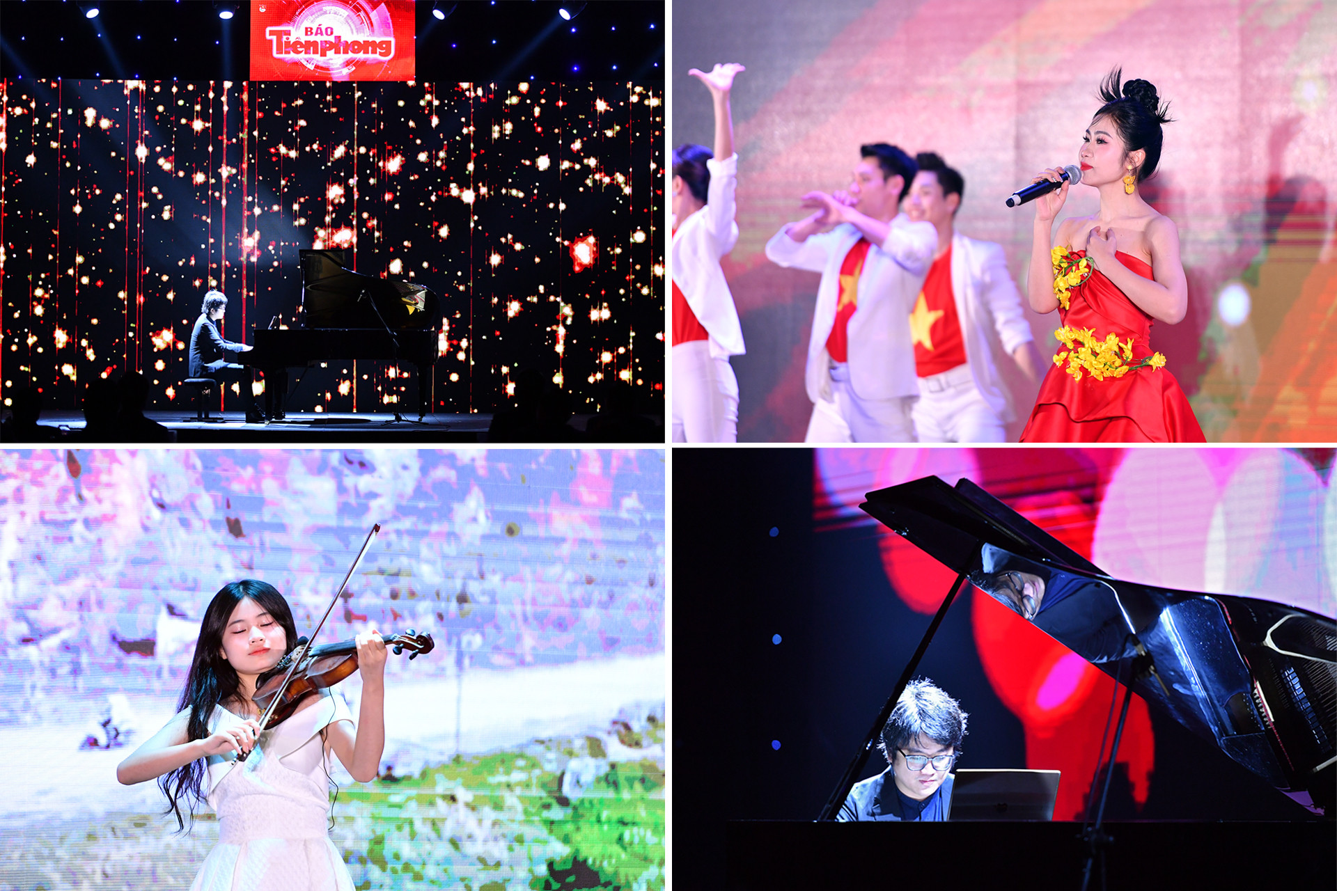 Các tiết mục nghệ thuật do những Gương mặt trẻ Việt Nam tiêu biểu, triển vọng biểu diễn chào mừng kỷ niệm 20 năm Báo điện tử Tiền Phong.