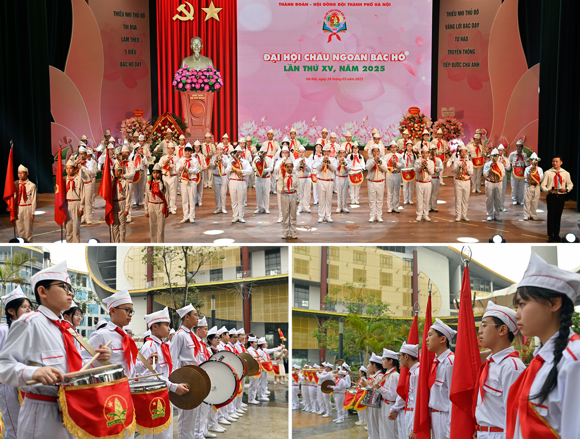 Đội nghi thức chào mừng các đại biểu về dự Đại hội. Đội nghi thức chào mừng các đại biểu về dự Đại hội.