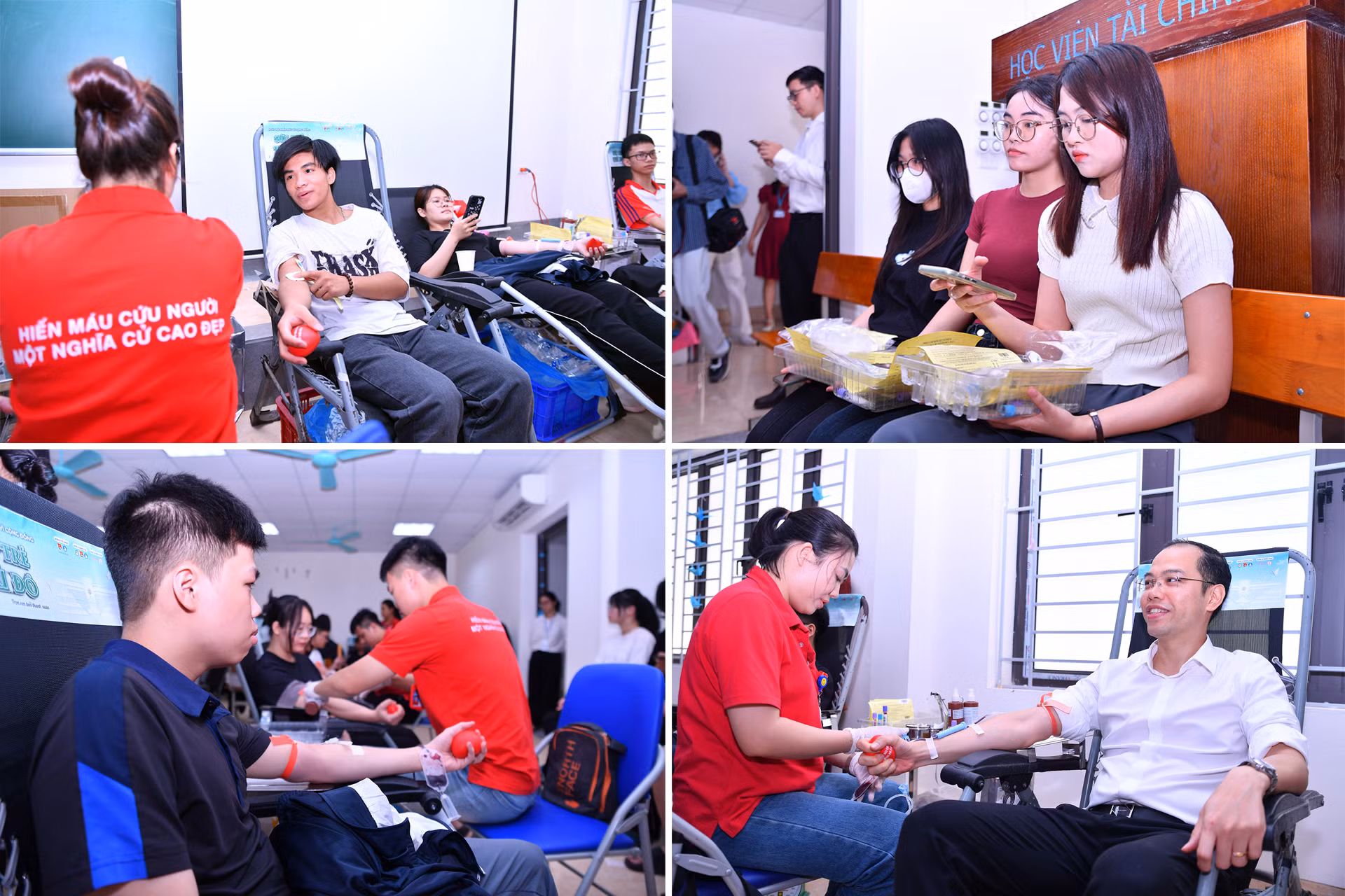 Đông đảo cán bộ Hội, sinh viên, thanh niên tham gia hiến máu tại Ngày hội "Sức trẻ Thủ đô".