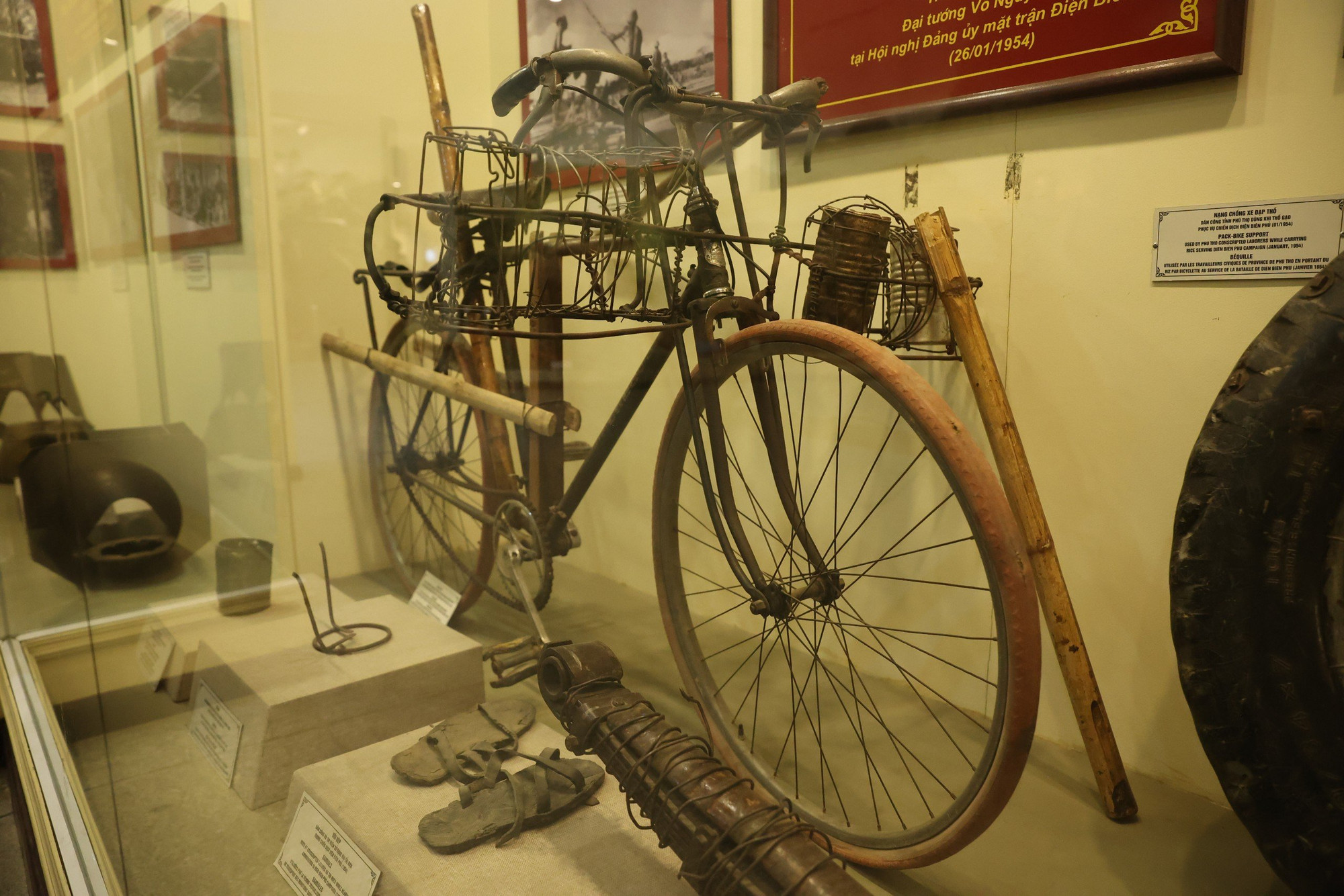 Huyền thoại xe đạp thồ được trưng bày tại Bảo tàng.