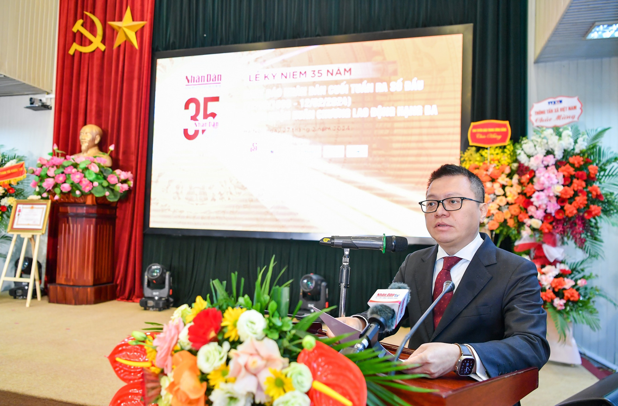 Đồng chí Lê Quốc Minh phát biểu tại lễ kỷ niệm. Đồng chí Lê Quốc Minh phát biểu tại lễ kỷ niệm.