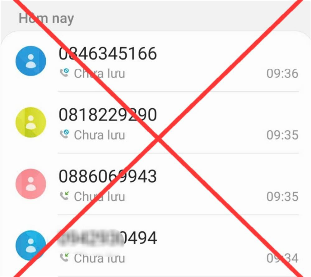 Các đối tượng sử dụng các số điện thoại lạ liên tục gọi điện cho người dân kêu gọi quyên góp, ủng hộ đồng bào trong vùng bão, lũ.