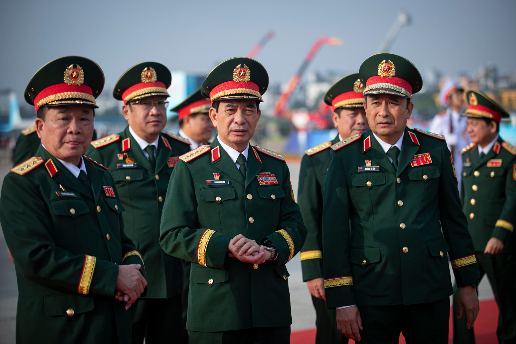 Đại tướng Phan Văn Giang, Ủy viên Bộ Chính trị, Phó Bí thư Quân ủy Trung ương, Bộ trưởng Quốc phòng tại Lễ khai mạc Triển lãm Quốc phòng quốc tế Việt Nam 2024.