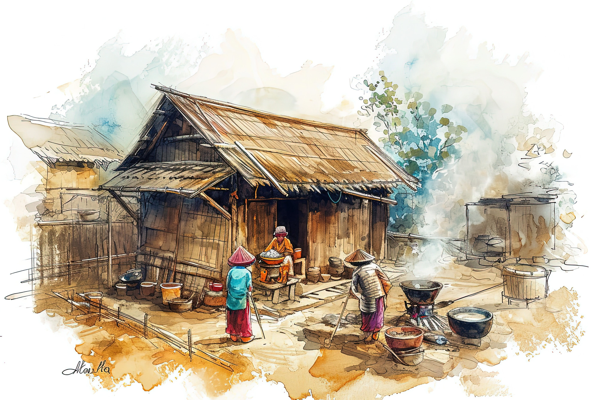 Một góc sân nhà mùa xuân...