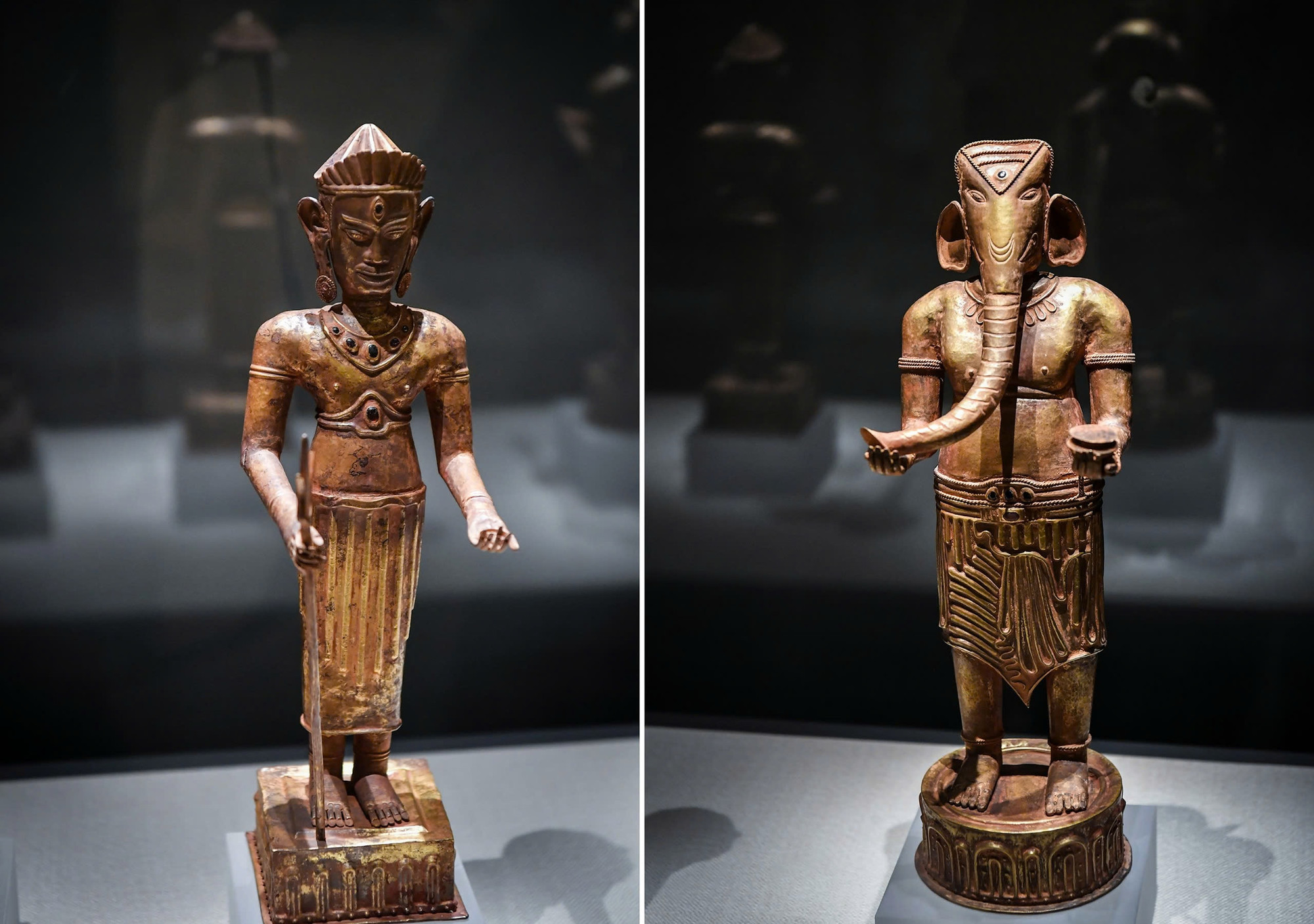 Các tượng thần Shiva và Ganesha.