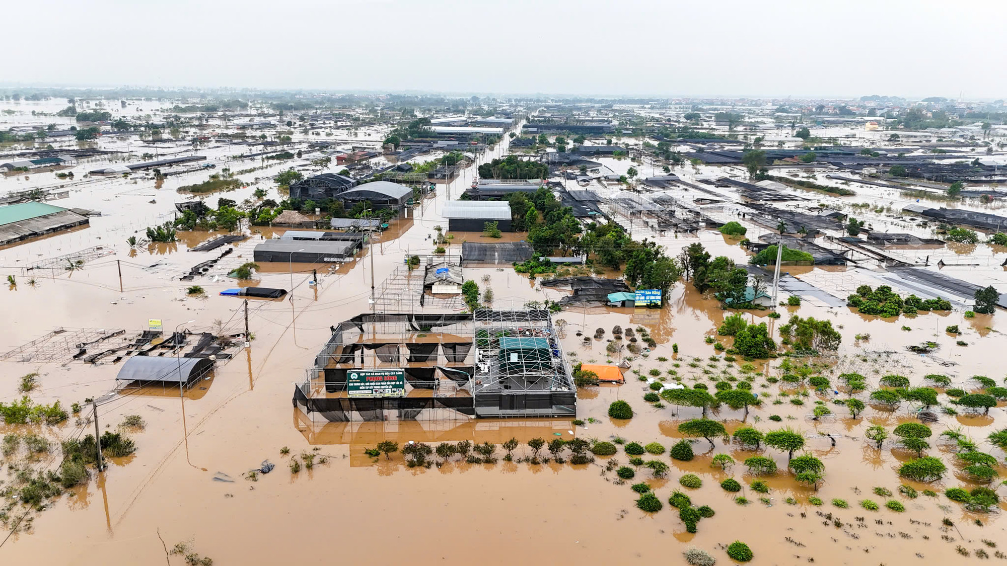 Toàn bộ hệ thống đường giao thông cũng chìm trong biển nước. Việc di chuyển của người dân trên địa bàn 3 xã hiện gặp rất nhiều khó khăn.