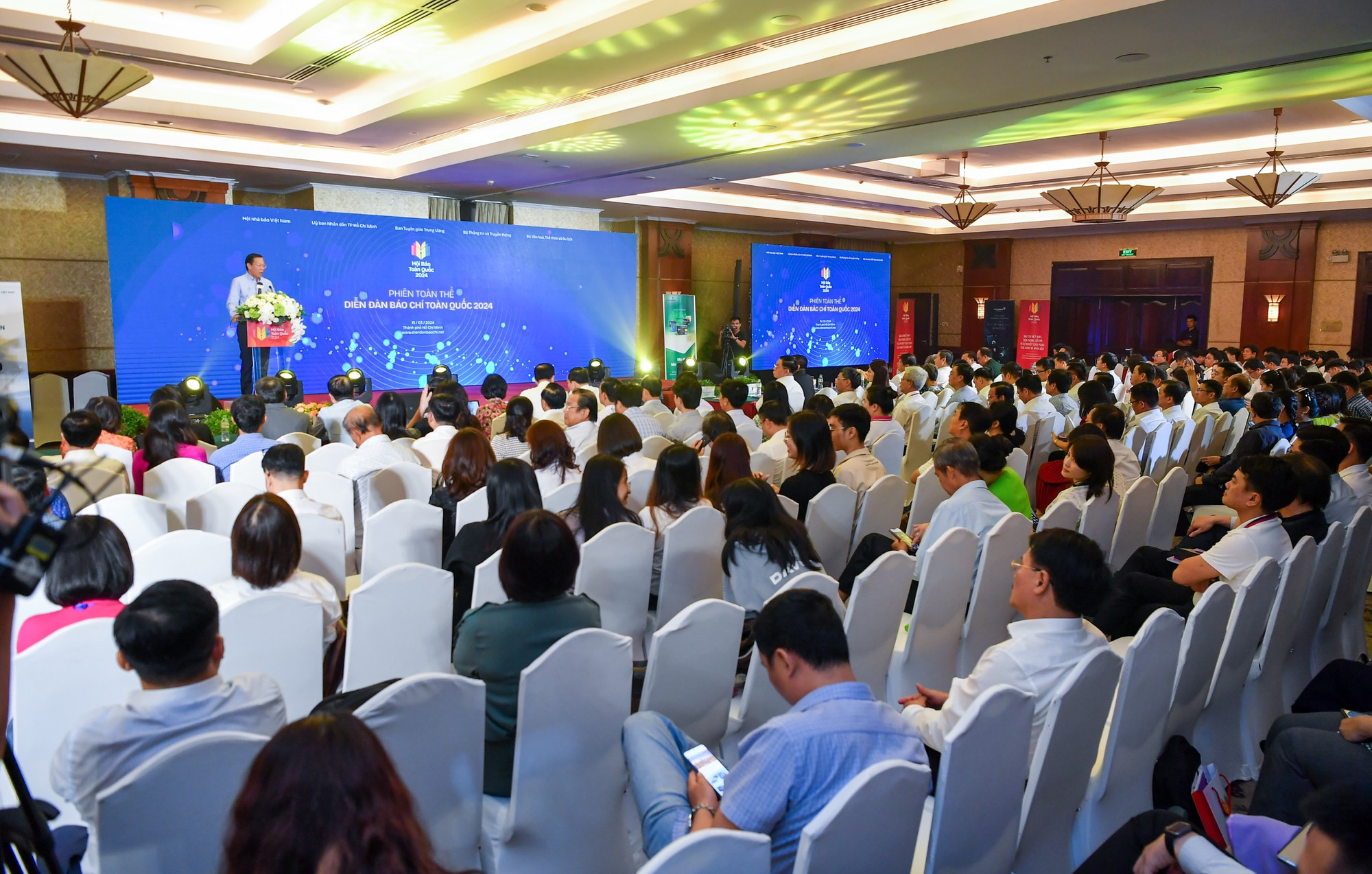 Quang cảnh lễ khai mạc Diễn đàn Báo chí toàn quốc năm 2024.