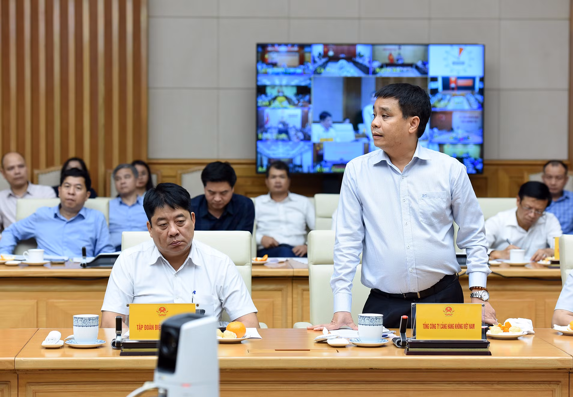Đại diện lãnh đạo Tổng công ty Cảng hàng không Việt Nam phát biểu ý kiến