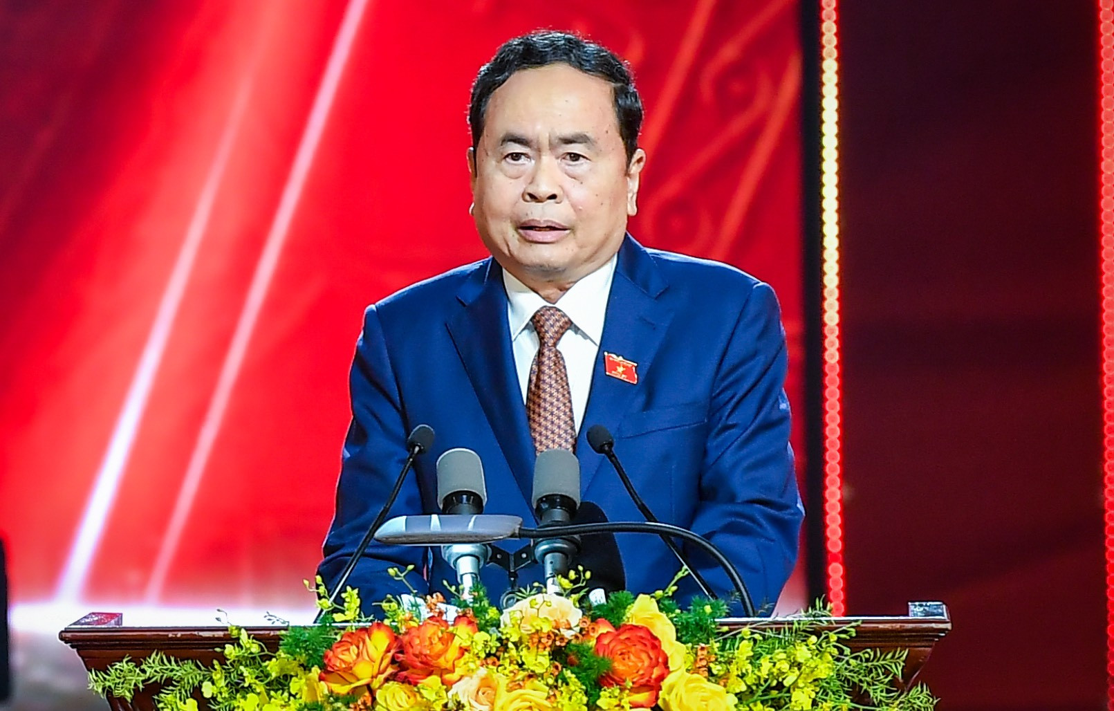 Đồng chí Trần Thanh Mẫn, Phó Chủ tịch Thường trực Quốc hội, Trưởng Ban Chỉ đạo Giải Diên Hồng phát biểu tại lễ trao giải Diên Hồng lần thứ hai.