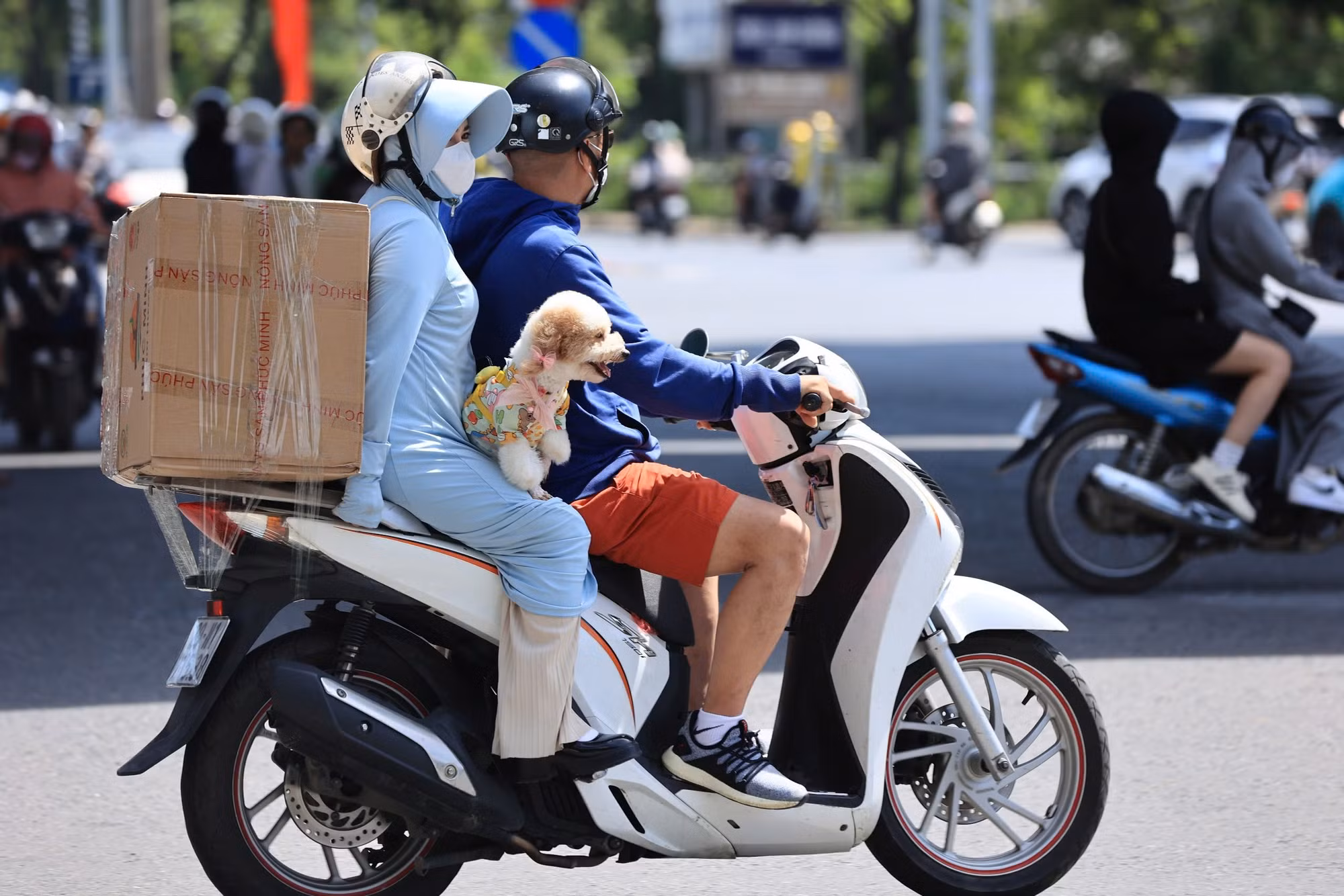 Lỉnh kỉnh đồ đạc trở lại Thủ đô sau kỳ nghỉ lễ kéo dài 4 ngày.