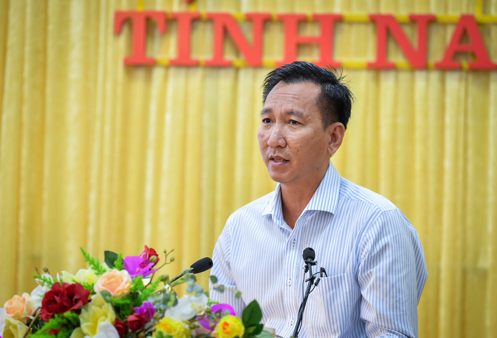 Ông Ngô Minh Long, Giám đốc Sở Nông nghiệp và Phát triển nông thôn tỉnh Hậu Giang chia sẻ tại hội thảo.