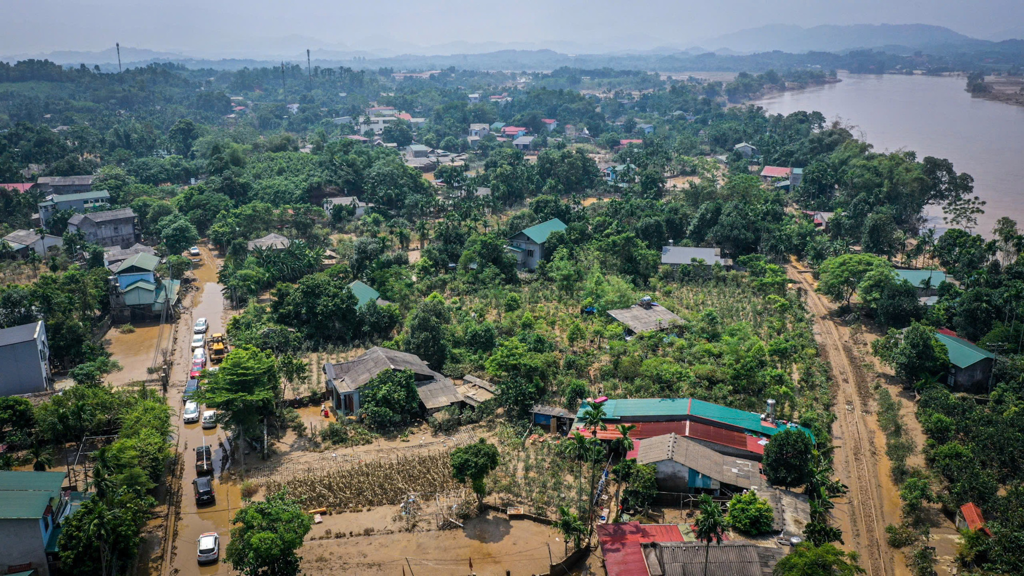 Sau đợt lũ lịch sử hồi tháng 9, xã Nga Quán, huyện Trấn Yên, Yên Bái chịu tổn thất nặng nề. Riêng lĩnh vực nông nghiệp khó có khả năng phục hồi trong 6 tháng tới. (Ảnh: Thành Đạt)