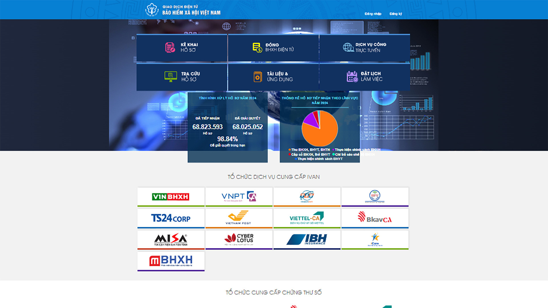 Cổng Dịch vụ công của Bảo hiểm xã hội Việt Nam.