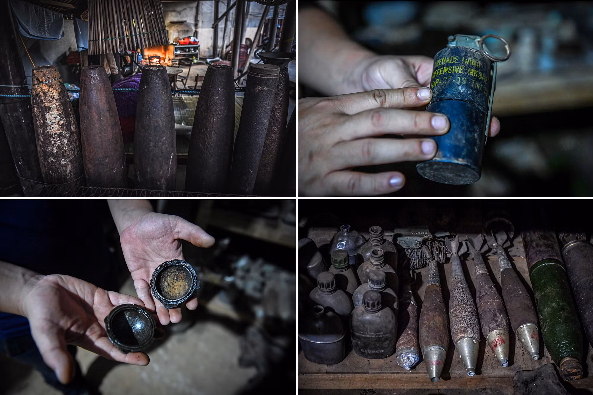 Những mảnh bom, mìn sót lại sau chiến tranh không hề hiếm gặp tại Quảng Trị.