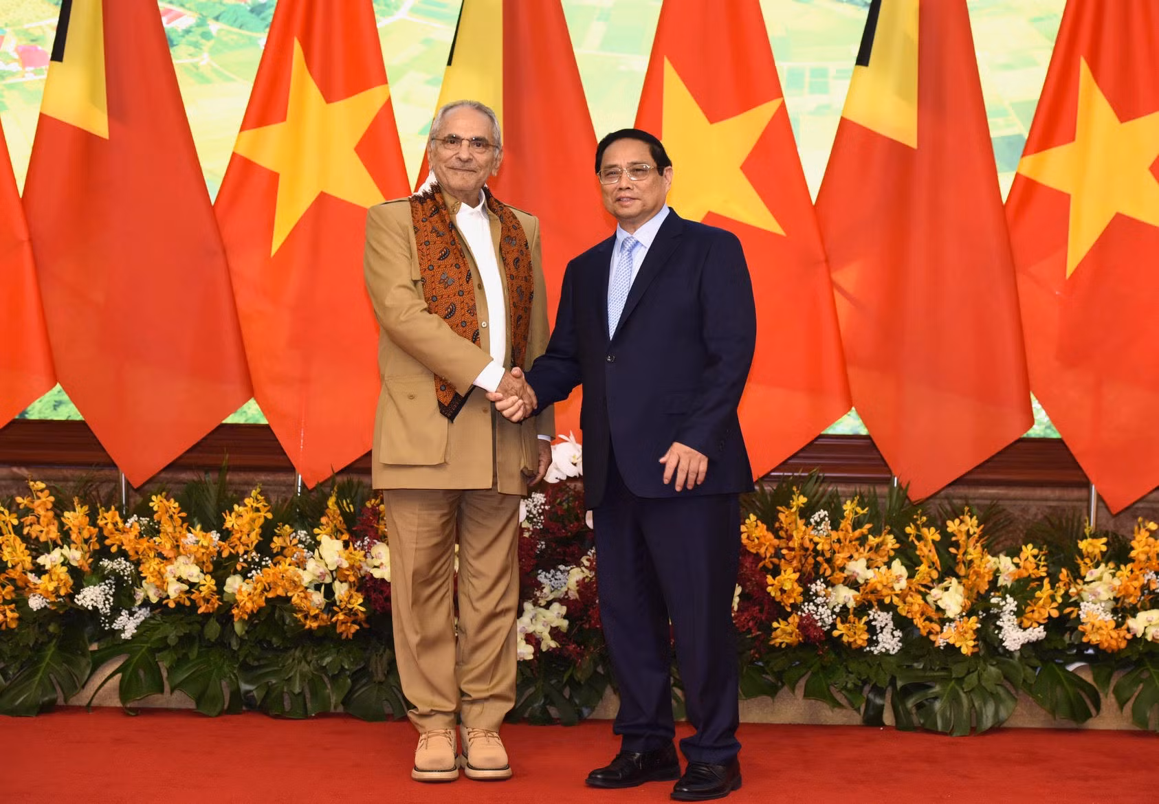 [Ảnh] Thủ tướng Phạm Minh Chính hội kiến Tổng thống Timor-Leste Jose Ramos-Horta ảnh 4