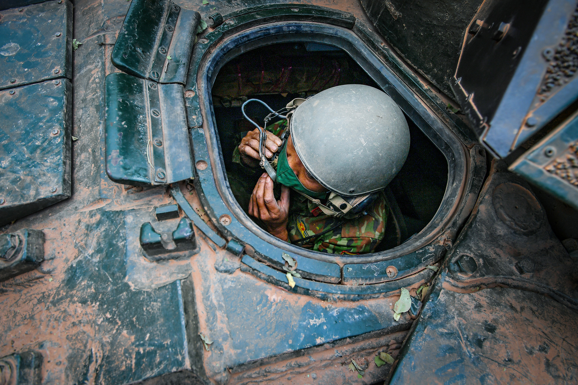 [Ảnh] Cận cảnh dàn xe tăng T-54/55 cải tiến của lực lượng Tăng-thiết giáp ảnh 13