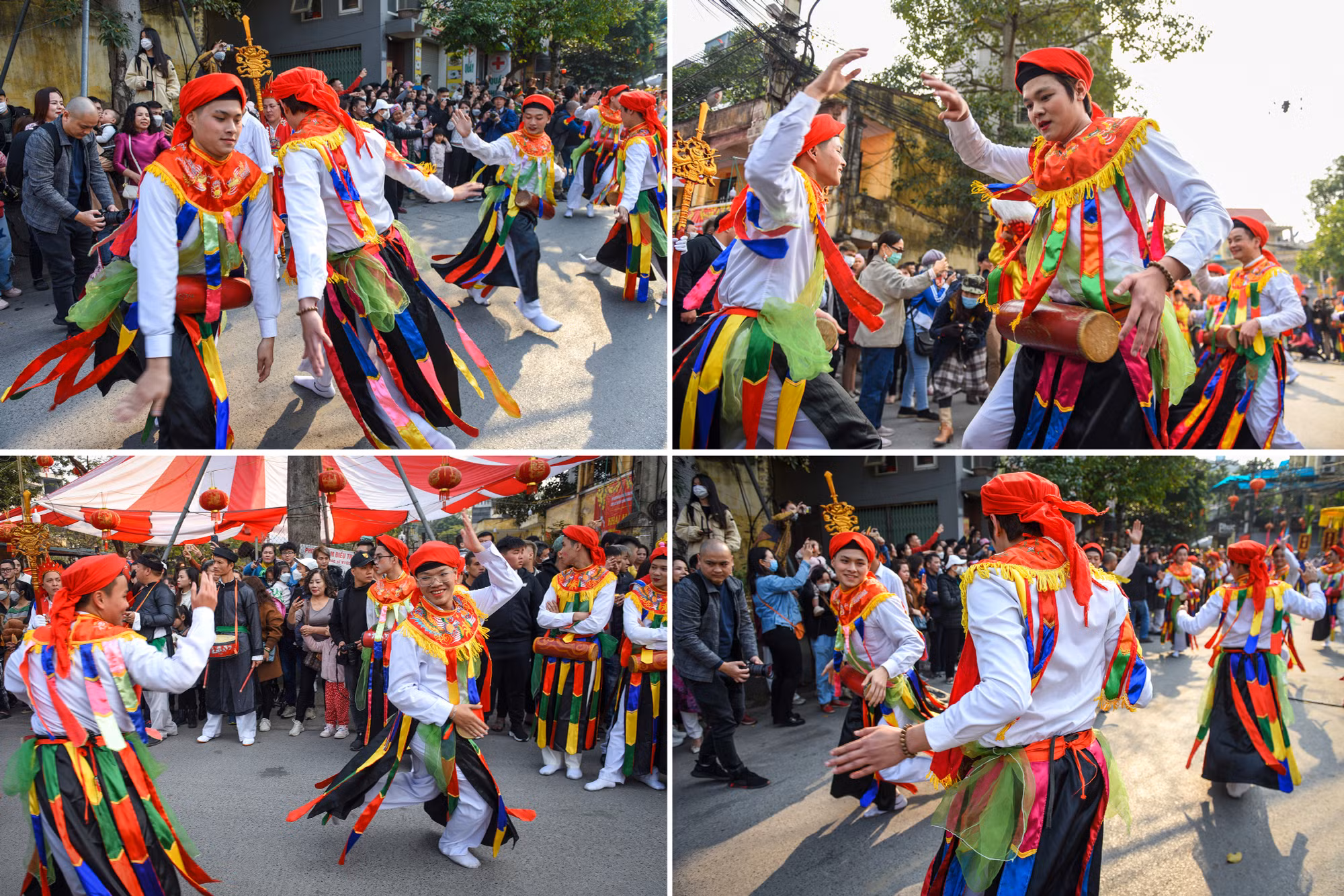 Điệu múa đánh bồng phóng khoáng, dứt khoát, mạnh mẽ, nhưng cũng rất mềm mại, linh hoạt. Họ cùng nhau nhảy múa trong sự reo hò của những người dân xem hội,