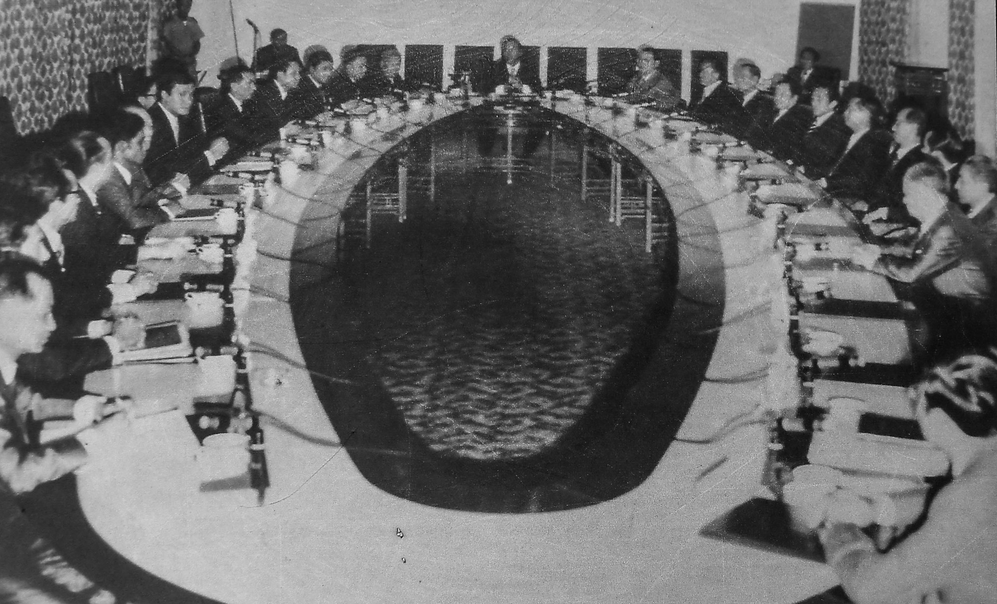 Phòng nội các, nơi diễn ra các cuộc họp của Hội đồng Tổng trưởng và Nội các Việt Nam Cộng hòa.