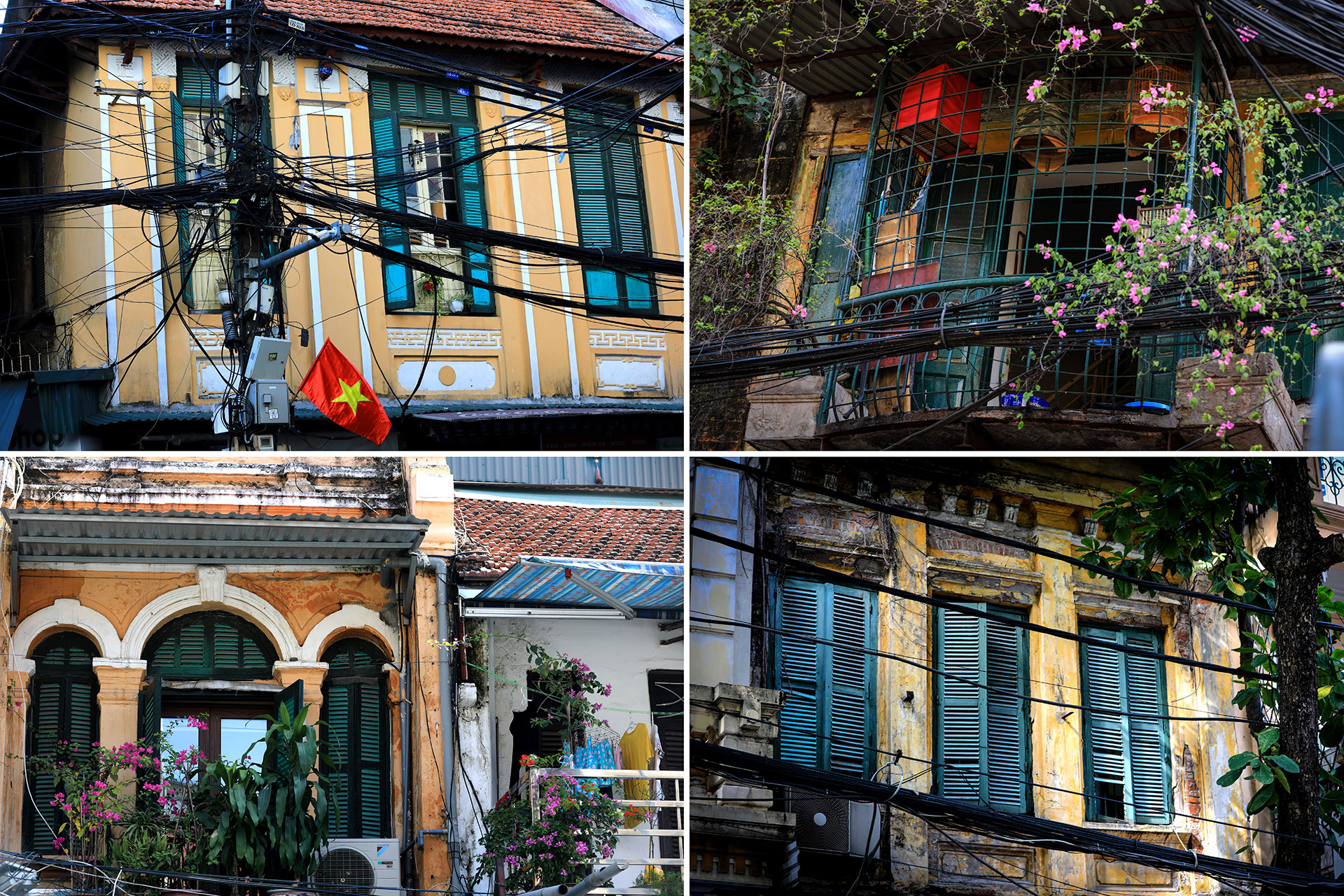 Những hình ảnh khung cửa cũ, ban công xưa đã nhuốm màu thời gian là nét đặc trưng là hồn cốt của phố cổ Hà Nội.