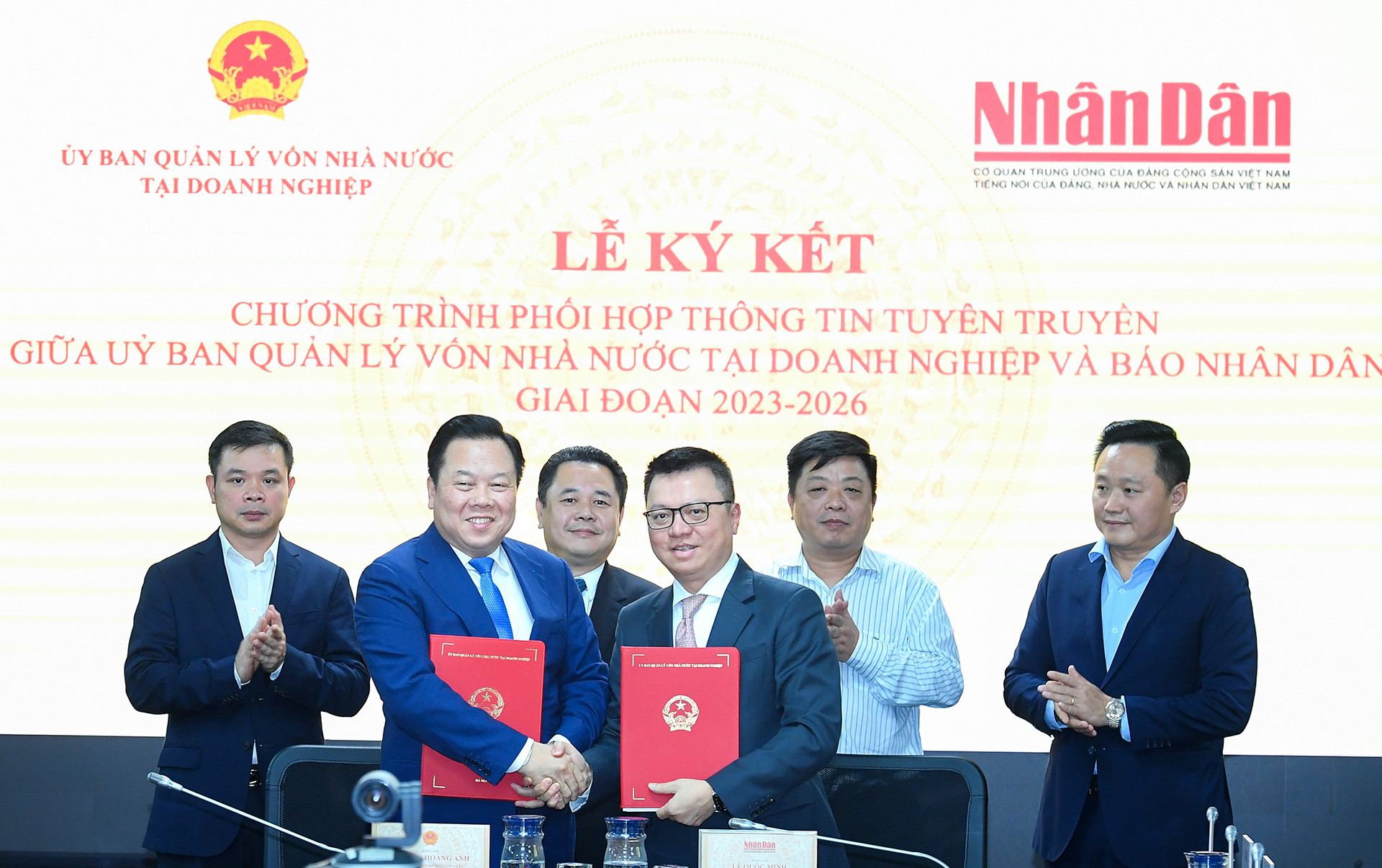 Báo Nhân Dân và Ủy ban Quản lý vốn nhà nước tại doanh nghiệp ký kết chương trình phối hợp thông tin, tuyên truyền