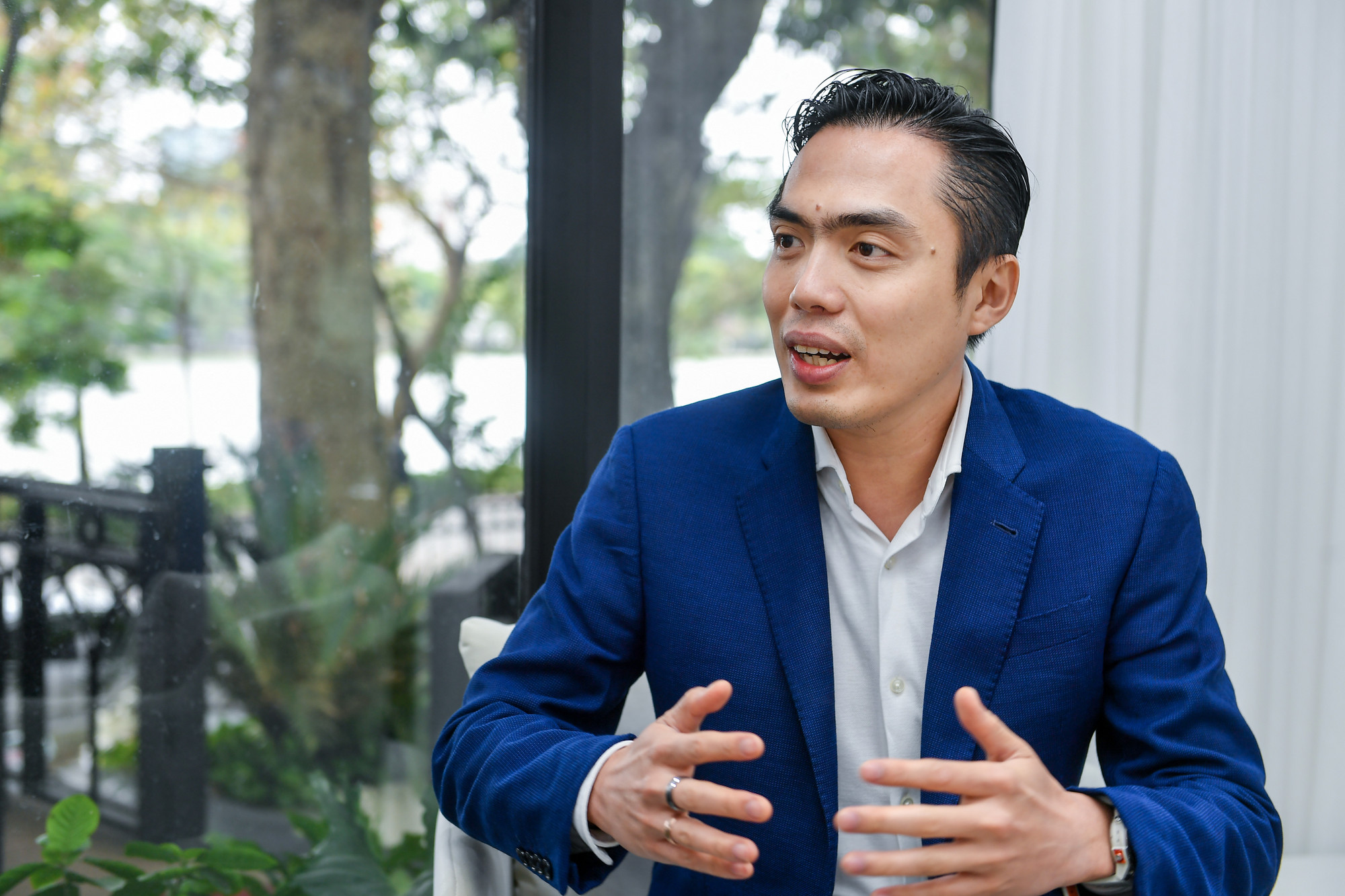 Ông Nguyễn Huy giải thích về công nghệ Nomion.