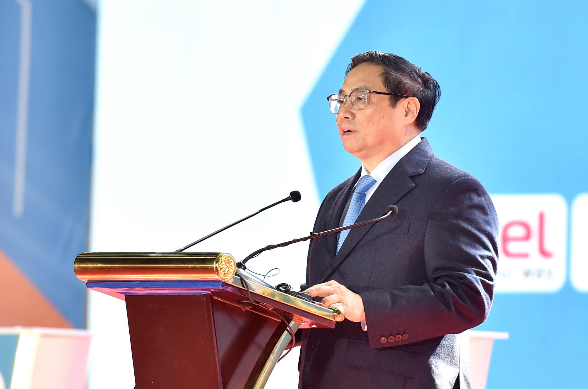 Thủ tướng Phạm Minh Chính phát biểu tại lễ khai mạc triển lãm.