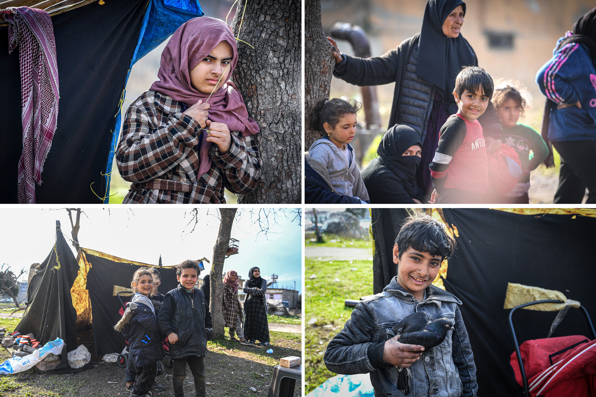 Lũ trẻ vẫn vô tư chơi đùa bên căn lều rộng chỉ chừng 30m2.