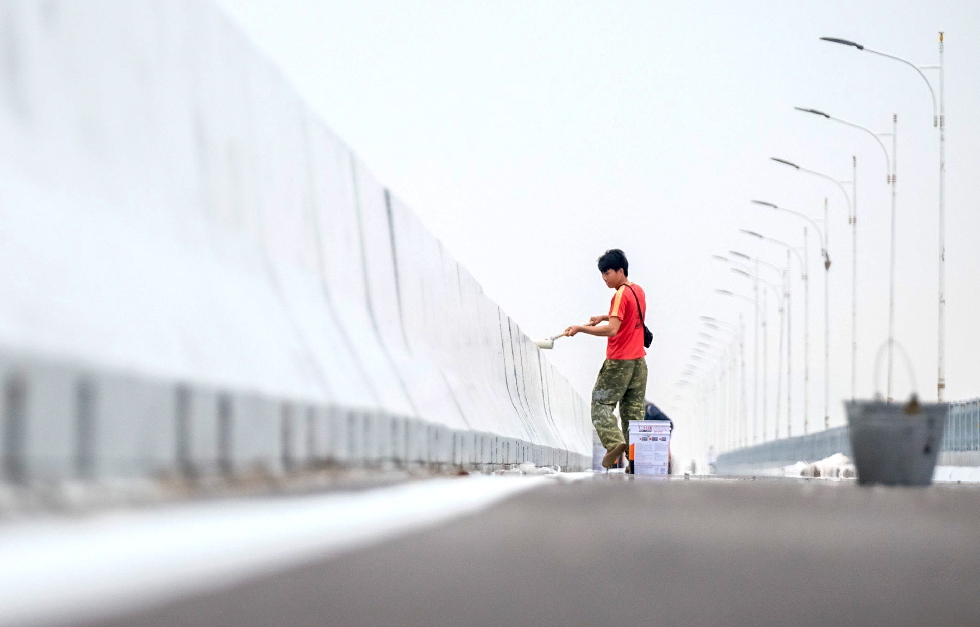 [Ảnh] Ngắm cầu Vĩnh Tuy 2 trước ngày thông xe ảnh 12