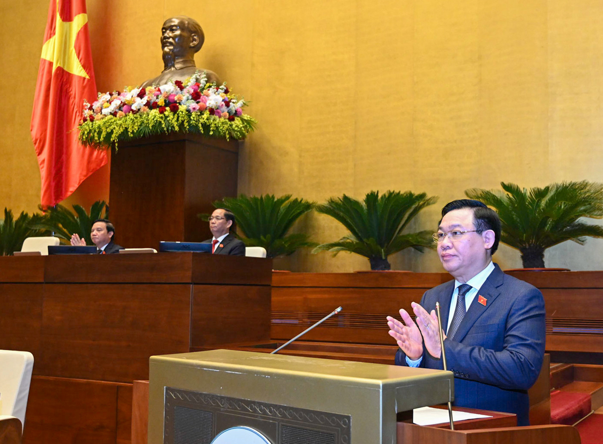 Chủ tịch Quốc hội Vương Đình Huệ phát biểu khai mạc Kỳ họp bất thường lần thứ 2, Quốc hội khóa XV.