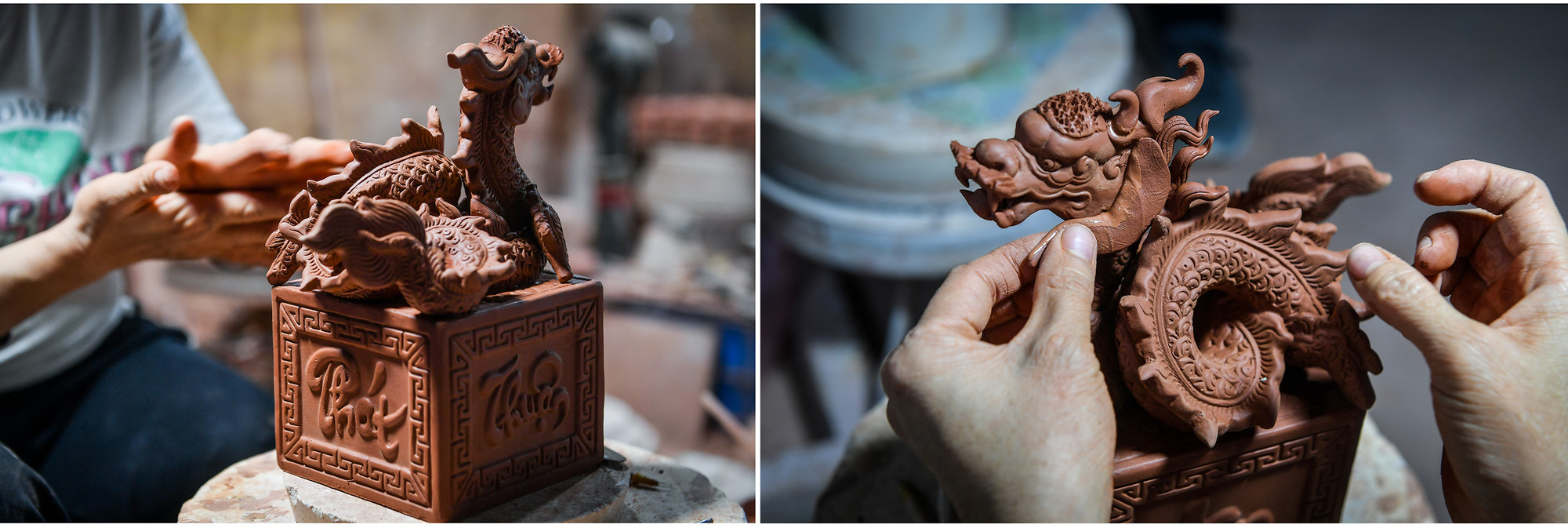 Đặc biệt, hình tượng Rồng phía trên chiếc ấn được tạo hình dựa trên các đường nét bí ẩn Rồng thời Lê đang được ngự tại Điện Kính Thiên ở Hoàng thành Thăng Long.