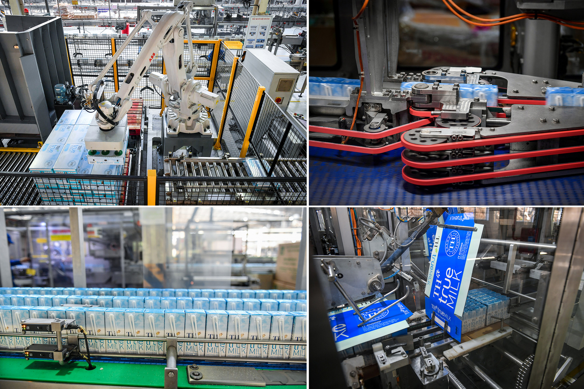 Những công đoạn đóng gói và hoàn thiện thành phẩm với công nghệ hiện đại của robot kỹ thuật. Các bước được thực hiện nghiêm ngặt nhằm bảo đảm chất lượng sữa tốt nhất, mẫu mã đẹp nhất tới tay người tiêu dùng.