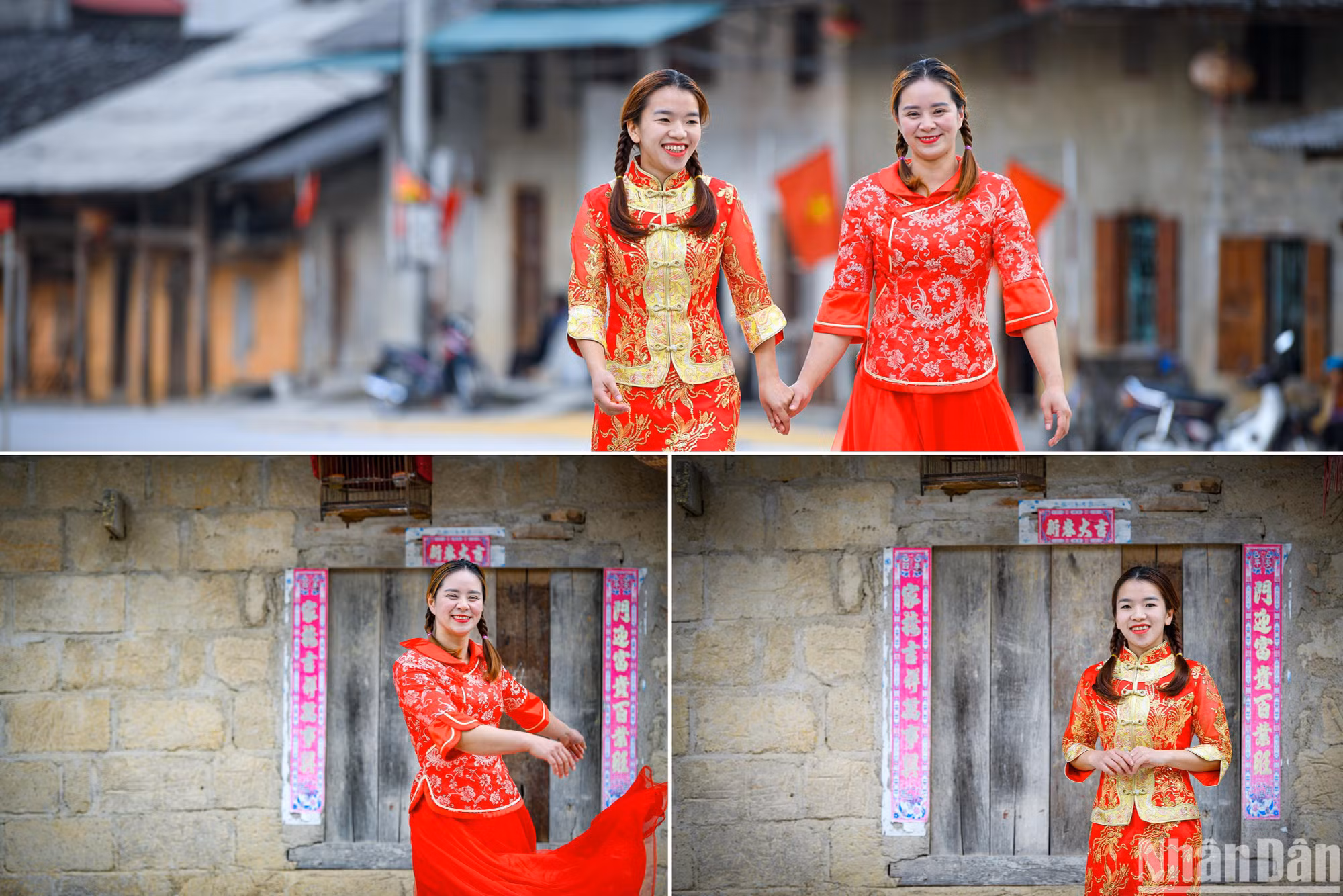 Nếu may mắn bạn sẽ bắt gặp hình ảnh các cô gái xinh đẹp người Hoa trong bộ trang phục truyền thống ngày cưới thật lộng lẫy sắc đỏ.