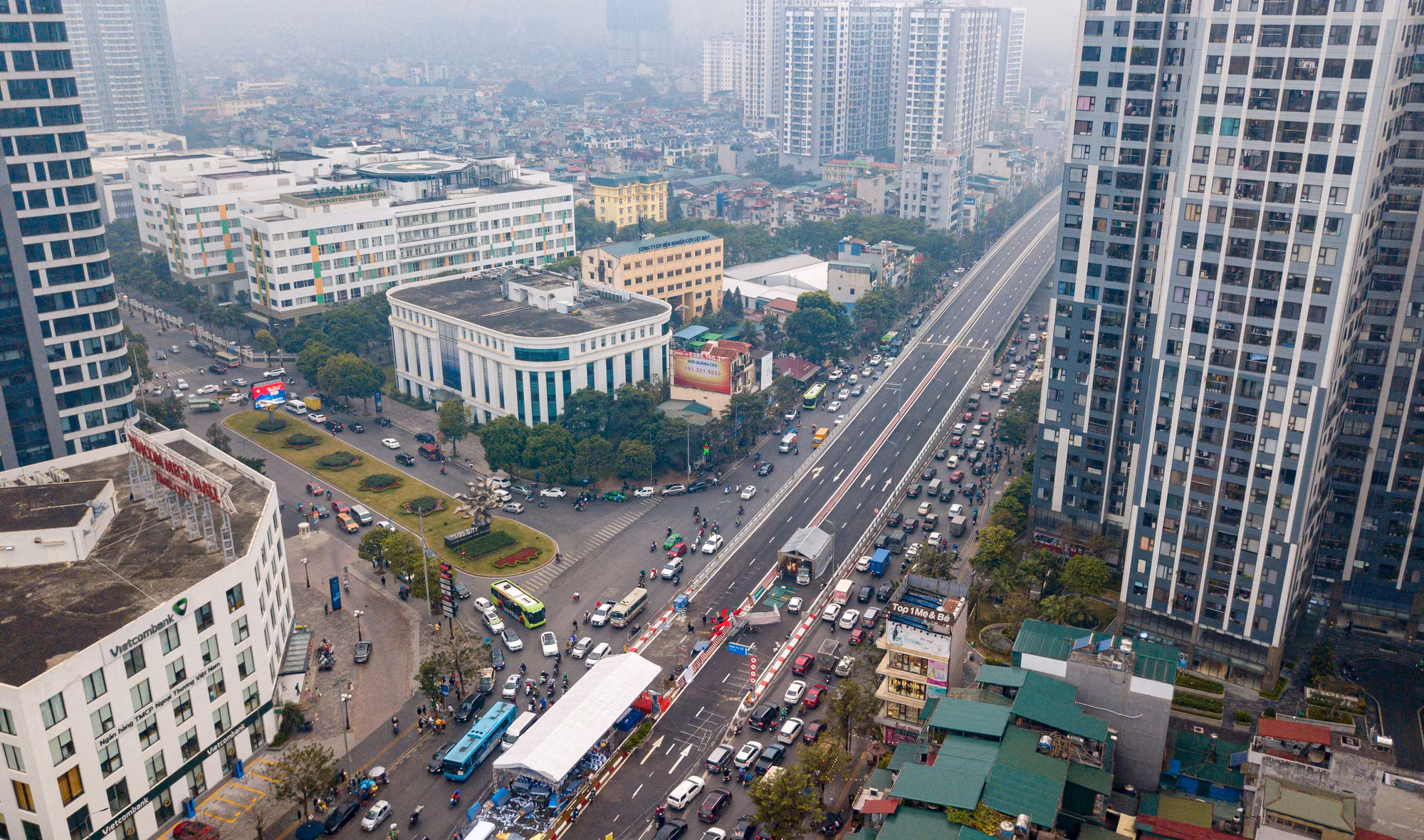 Dự án nối liền 3 quận trung tâm gồm Đống Đa, Thanh Xuân, Hai Bà Trưng, được khởi công từ năm 2018.