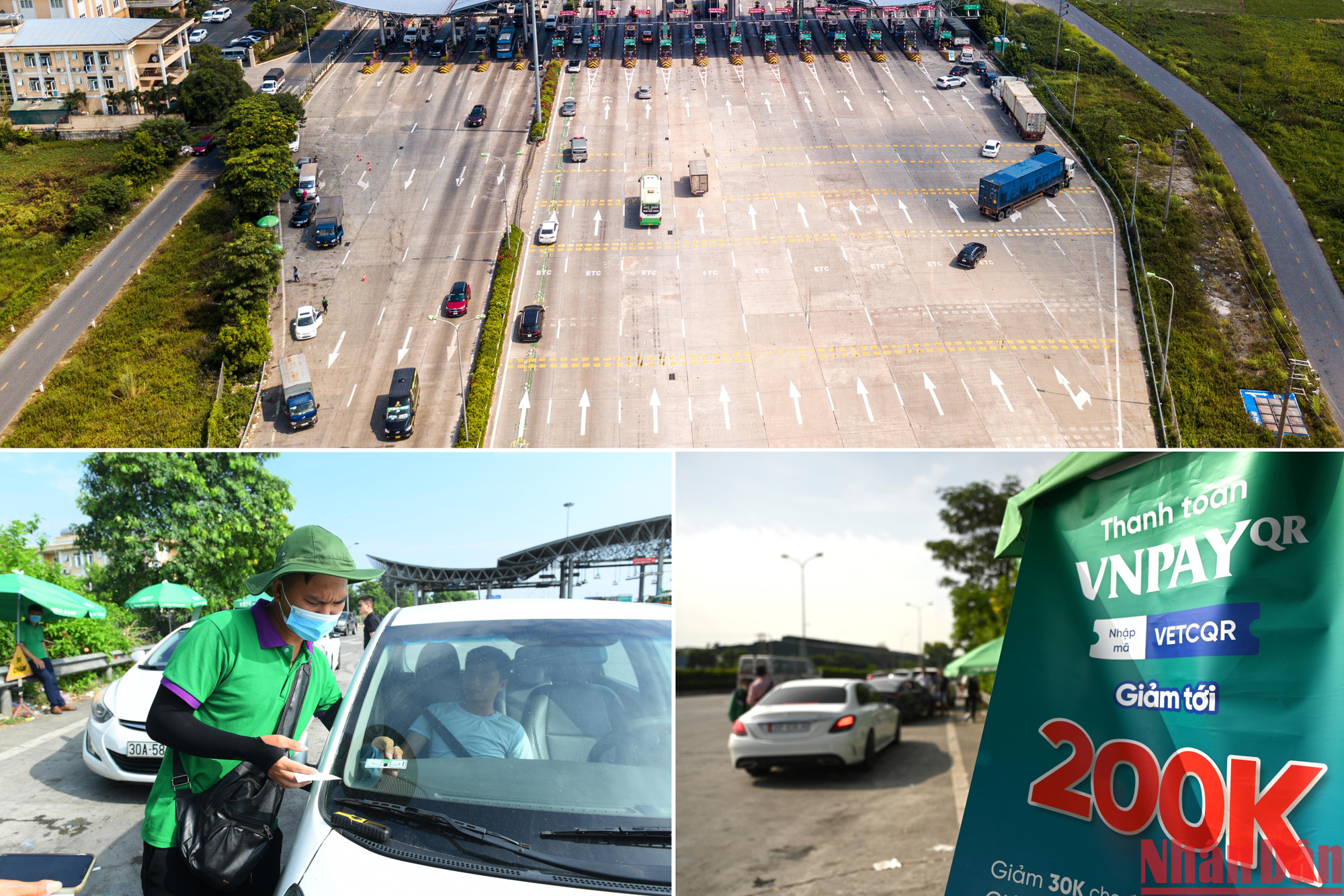 Hàng loạt xe hướng từ đầu cao tốc ra khỏi nội đô phải đi vào làn xử lý sự cố tại trạm thu phí để dán tem ETC sáng nay. Hàng loạt xe hướng từ đầu cao tốc ra khỏi nội đô phải đi vào làn xử lý sự cố tại trạm thu phí để dán tem ETC sáng nay.