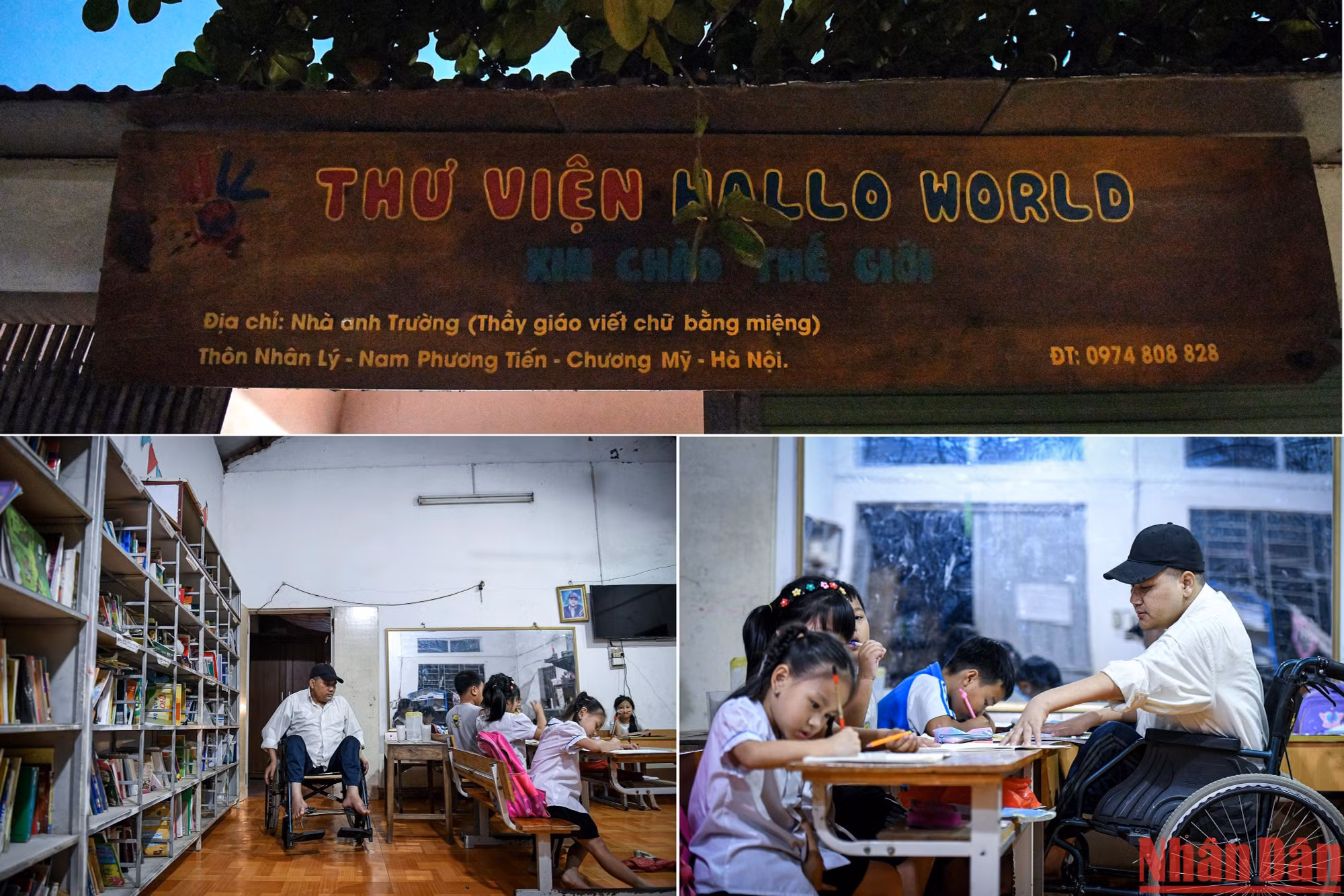 Cứ đến 6 giờ tối mỗi khi tan học về các em nhỏ trong thôn lại được bố mẹ đưa đến lớp của thầy Trường kèm chữ viết và tập đọc. (Ảnh: THÀNH ĐẠT)