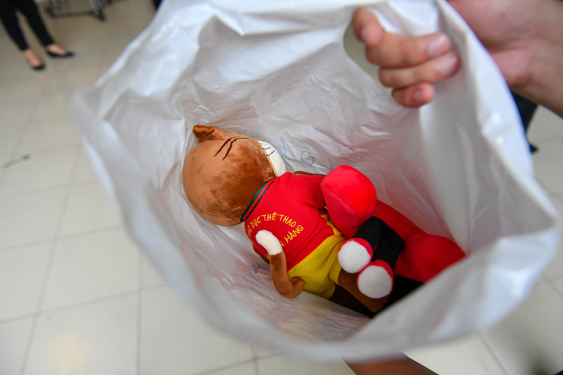 "Con hy vọng, khi nhận được những chú gấu này, các bạn có thể cười vui hơn", Tùng nói.