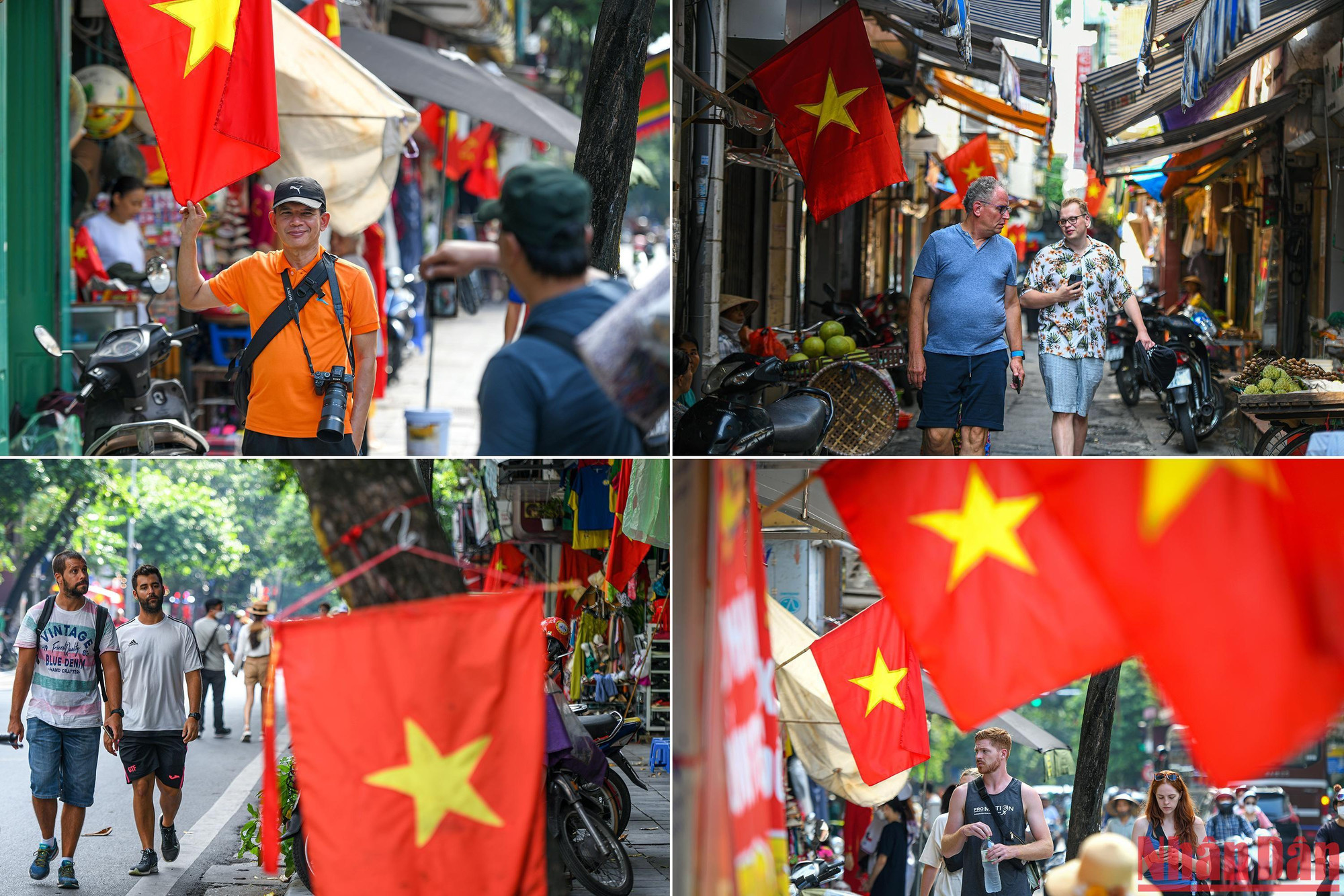 Du khách nước ngoài khá bất ngờ trước tình yêu nước của người dân Việt Nam, điều đó thể hiện qua những lá cờ Tổ quốc xuất hiện ở khắp nơi.