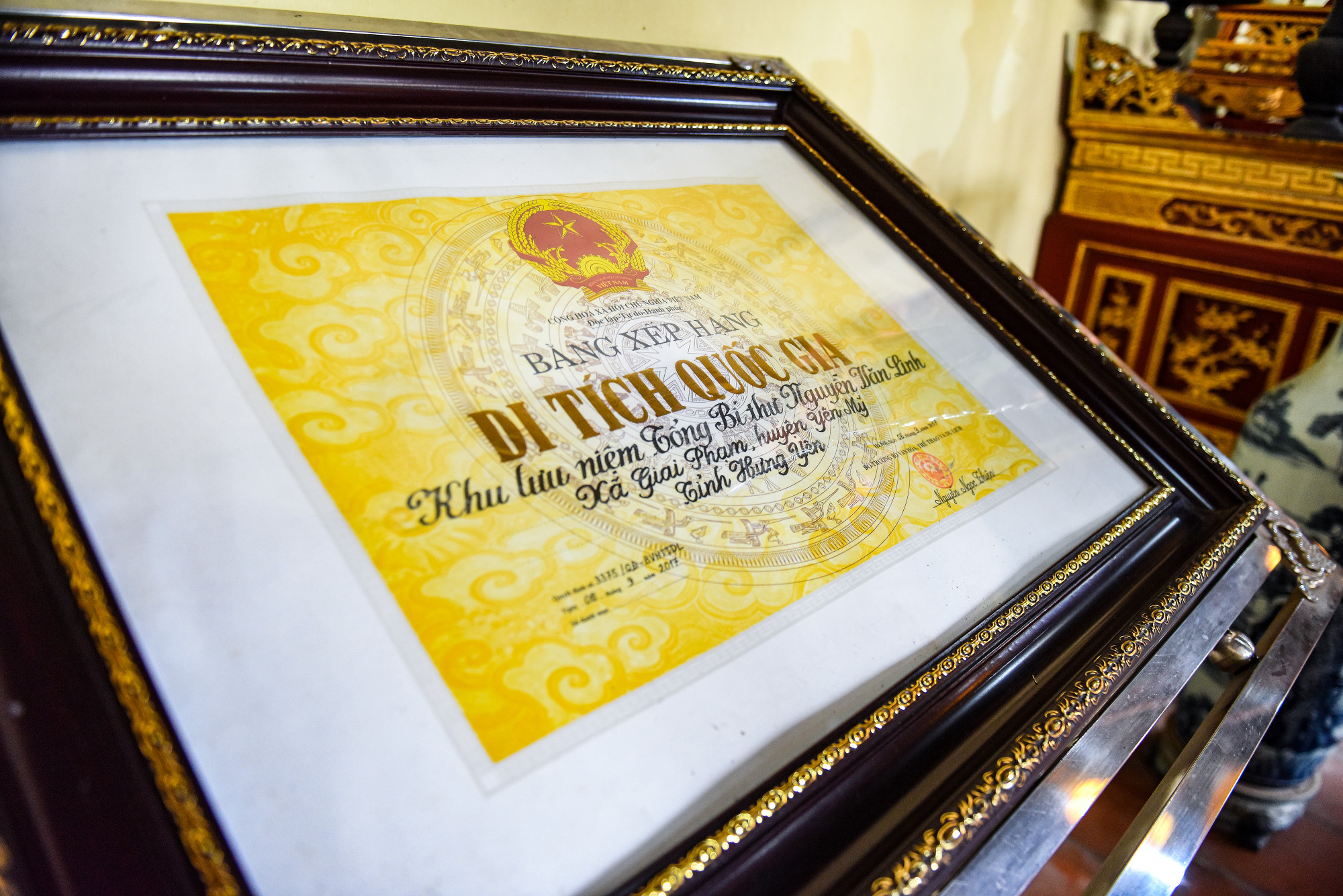 Khu lưu niệm Tổng Bí thư Nguyễn Văn Linh đã được Bộ Văn hóa, Thể thao và Du lịch xếp hạng Di tích lịch sử quốc gia tại Quyết định số 3375/QĐ-BVHTTDL ngày 6/9/2017. Khu lưu niệm Tổng Bí thư Nguyễn Văn Linh đã được Bộ Văn hóa, Thể thao và Du lịch xếp hạng Di tích lịch sử quốc gia tại Quyết định số 3375/QĐ-BVHTTDL ngày 6/9/2017.