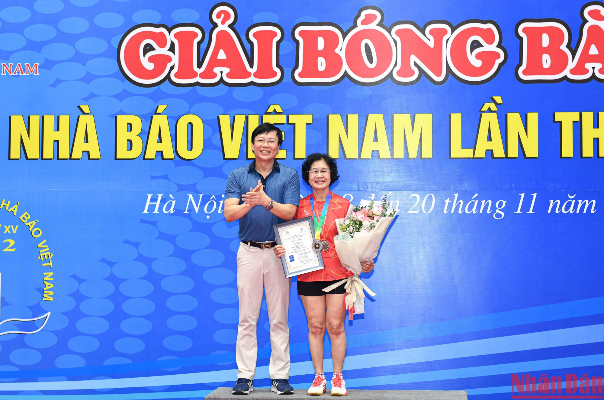 Vận động viên Lê Thị Công Nhân là vận động viên cao tuổi nhất giải đấu.