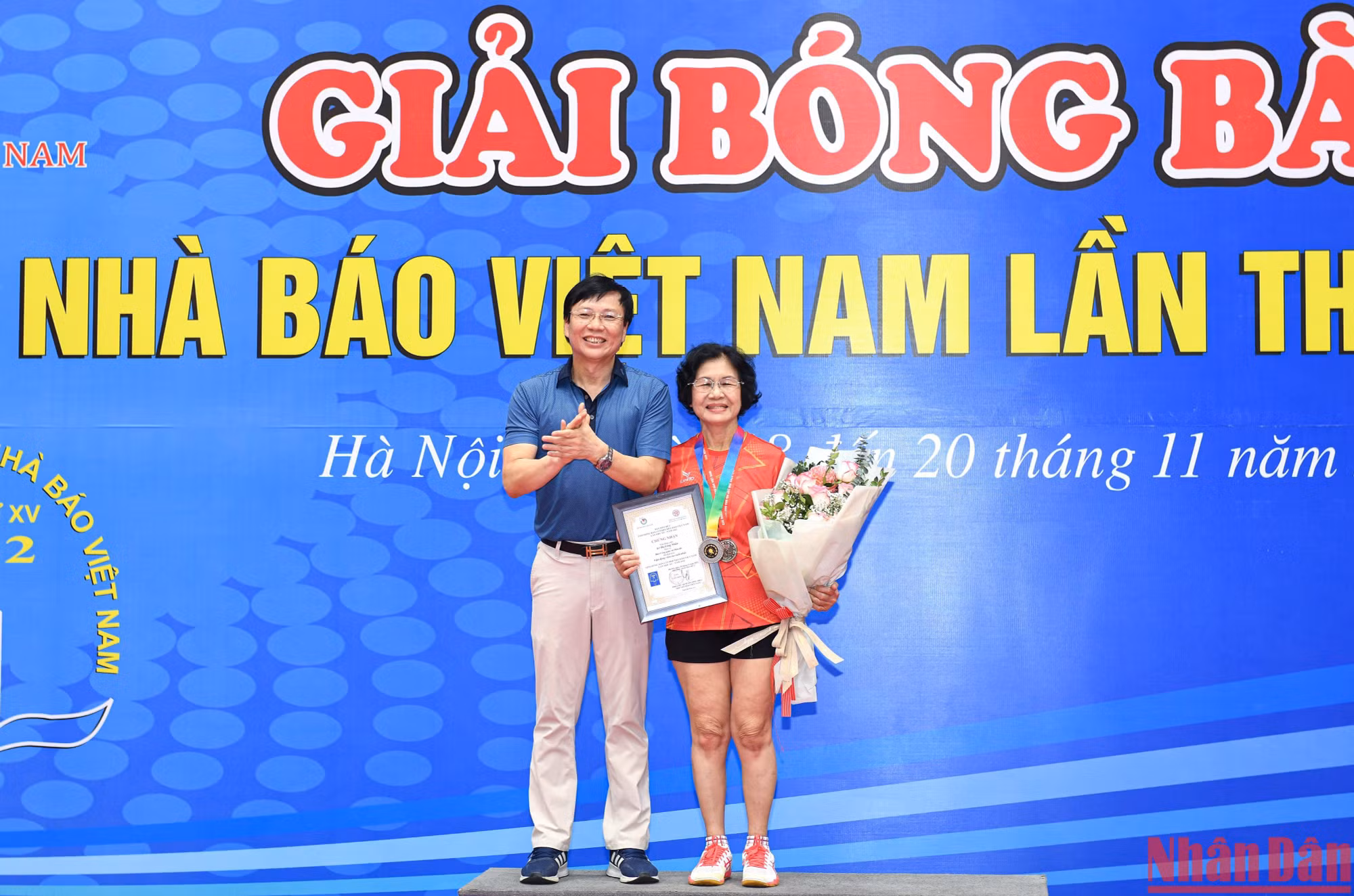 Vận động viên Lê Thị Công Nhân là vận động viên cao tuổi nhất giải đấu.