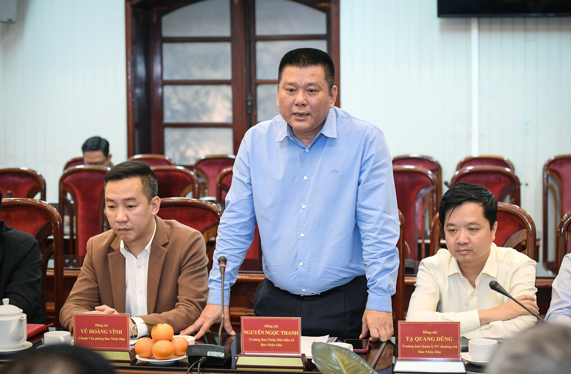 Chia sẻ tại Hội nghị, nhà báo Nguyễn Ngọc Thanh, Trưởng Ban Nhân Dân điện tử, Báo Nhân Dân cho biết, với vai trò là tờ báo đa phương tiện, Báo Nhân Dân điện tử sẽ phối hợp với lực lượng phóng viên thường trú của Báo Nhân Dân ở 63 tỉnh, thành phố trên cả nước để có những chuyên đề, bài viết chất lượng, kể lại những câu chuyện sát đời thường, sát cuộc sống, sát với công an chính quy ở cơ sở để có những phản ánh chân thực nhất.