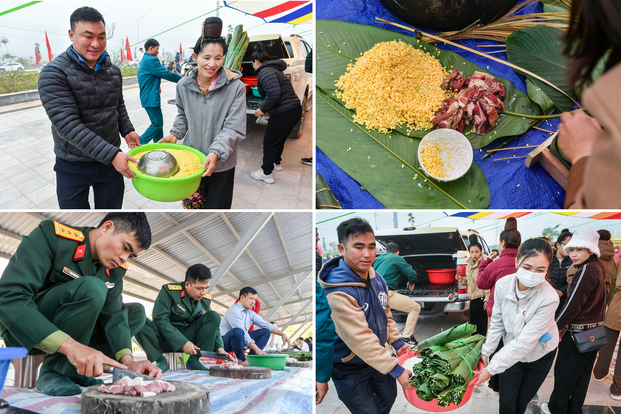 [Ảnh] Những bếp lửa "nghĩa tình" nấu bánh chưng xanh ở Nậm Pồ ảnh 2