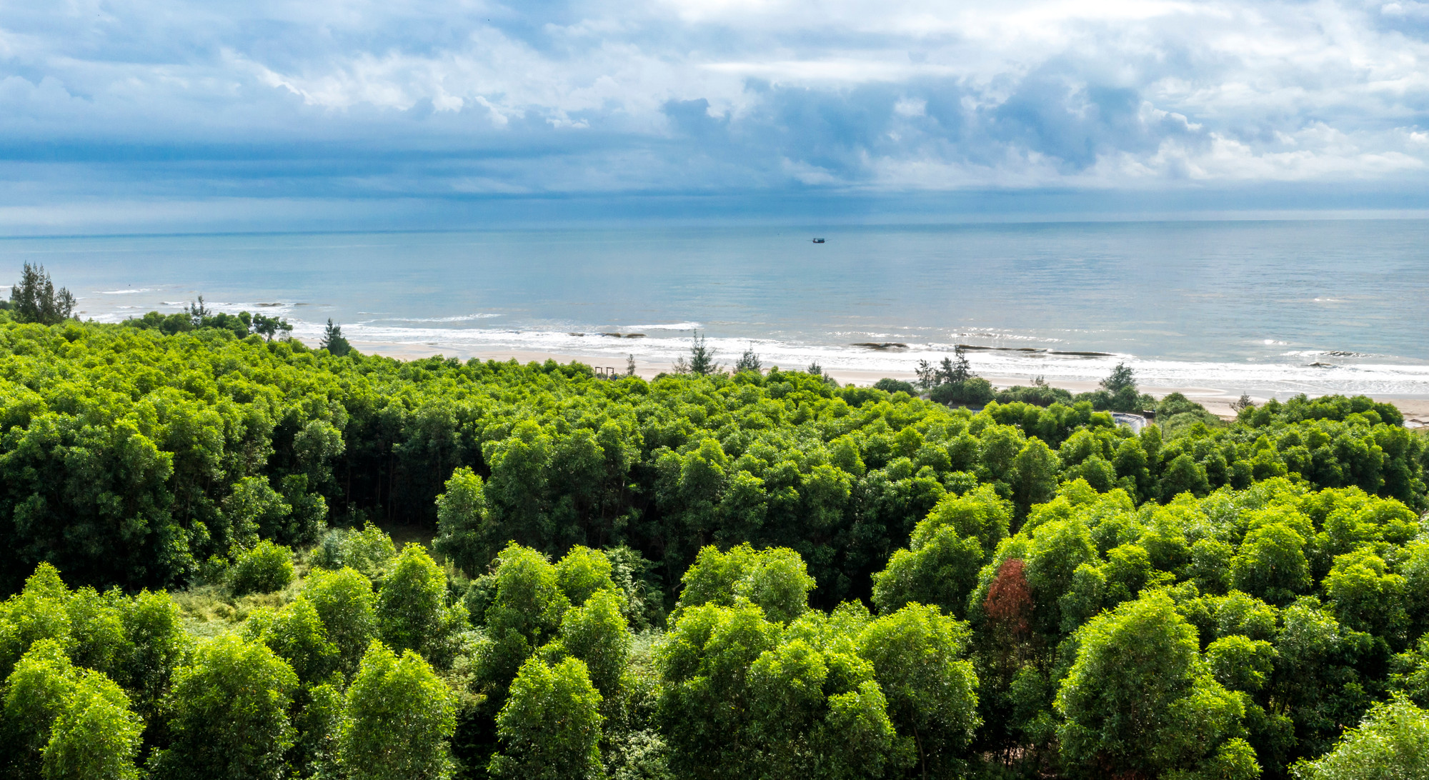 Sở hữu chiều dài bờ biển 14,5km, điều kiện tự nhiên sạch sẽ, biển Vĩnh Thái có nhiều tiềm năng để phát triển du lịch.