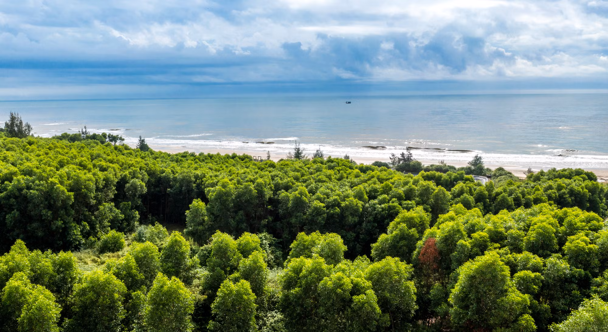Sở hữu chiều dài bờ biển 14,5km, điều kiện tự nhiên sạch sẽ, biển Vĩnh Thái có nhiều tiềm năng để phát triển du lịch.