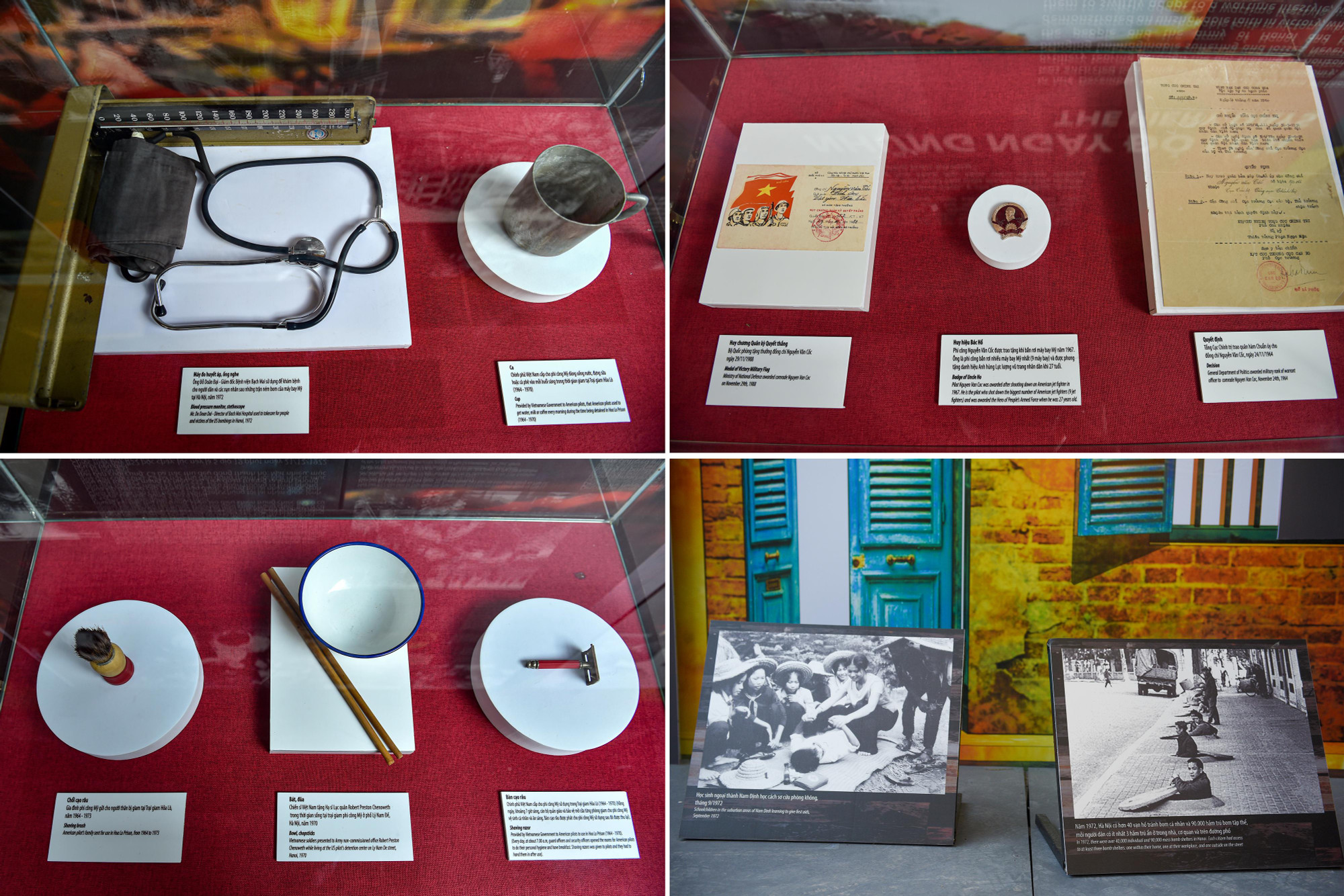 Các hiện vật trưng bày chuyên đề “Khoảng lặng”.